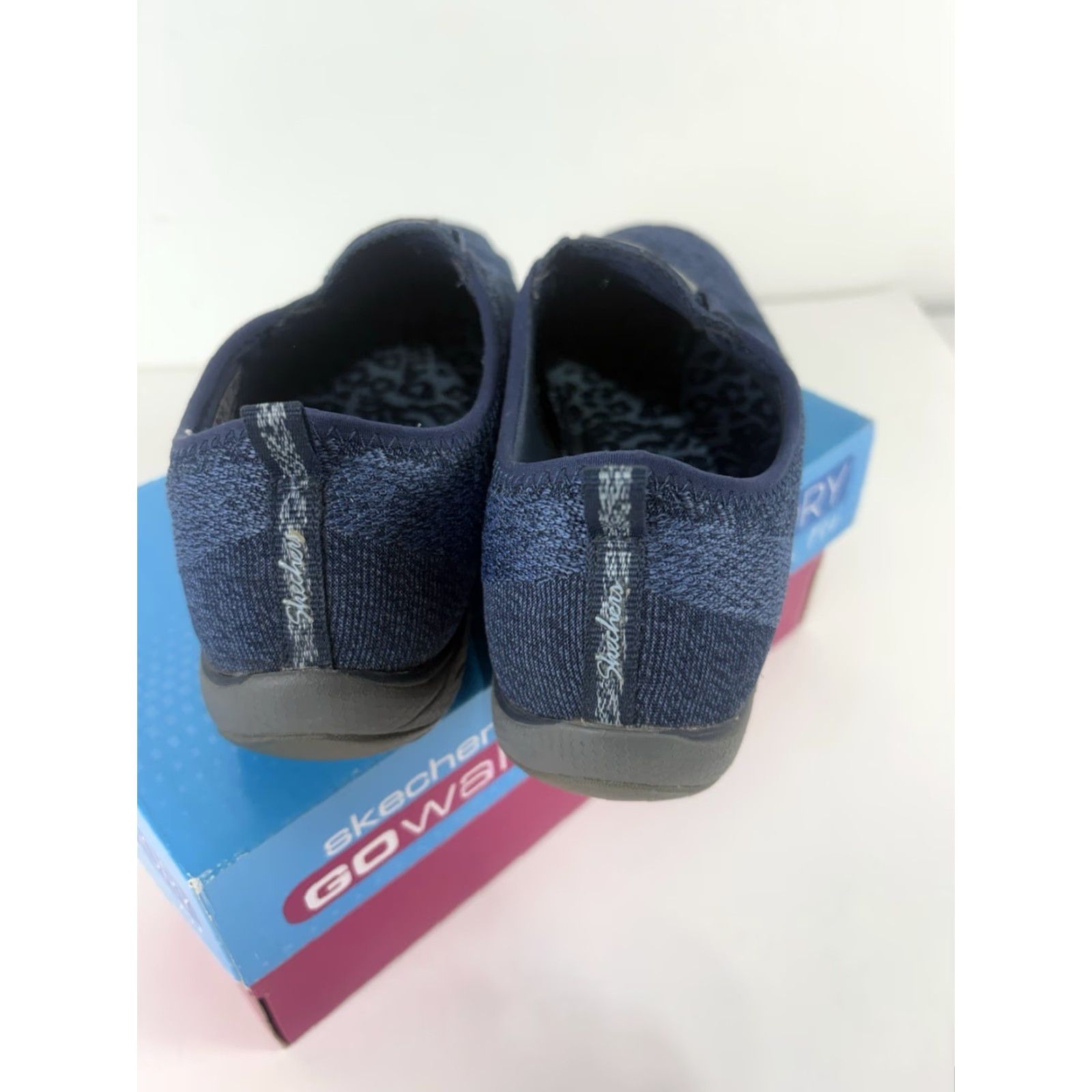 SKECHERS Skechers Navy Relaxed Fit Air Cooled Memory Foam Slip On Sneakers Womens 8 Size US 8 / IT 38 - 3 Thumbnail