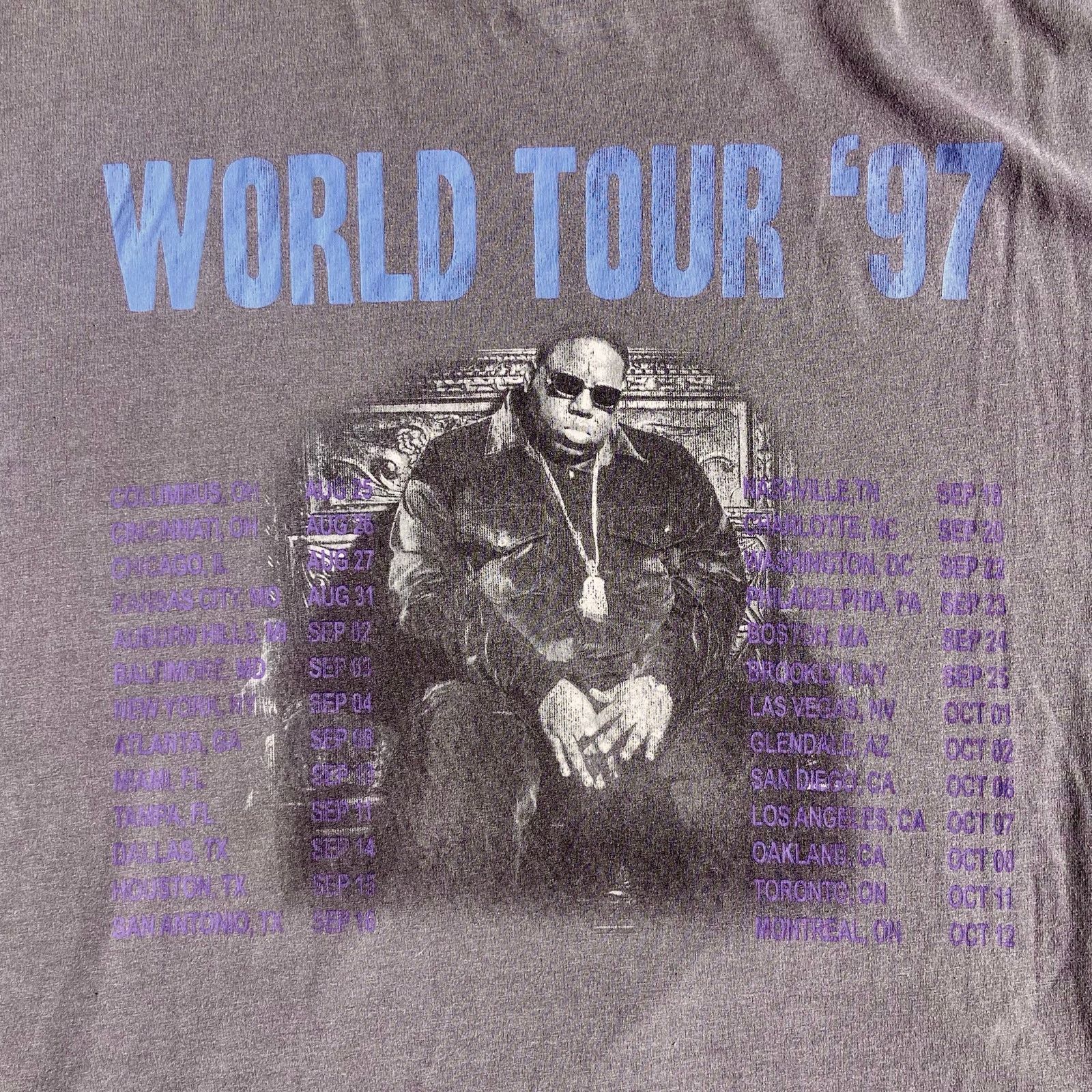 Vintage Notorious B.I.G. World Tour ‘97 Vintage T-shirt XL Size US XL / EU 56 / 4 - 4 Thumbnail