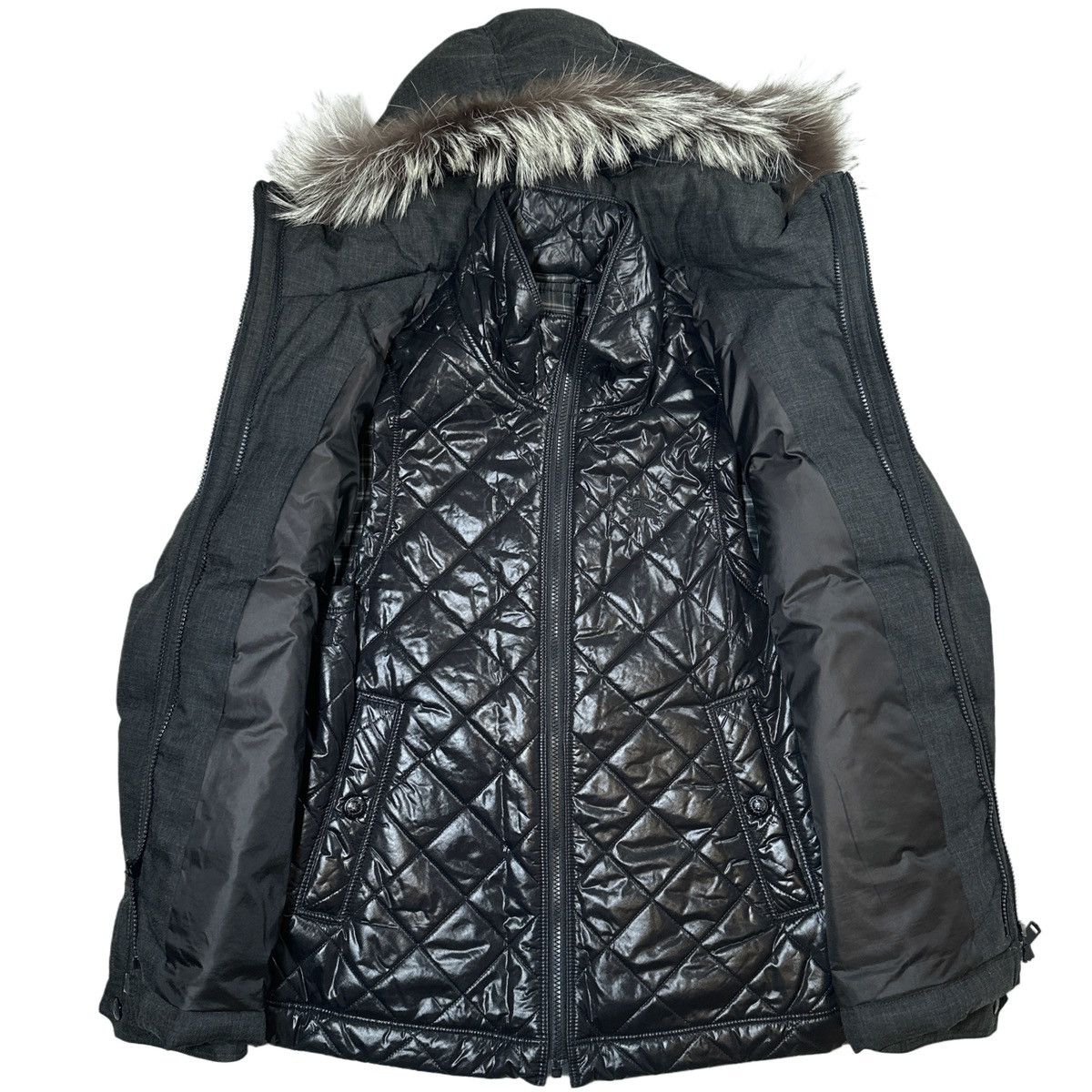 Burberry 00’s Burberry Black Label Fur Hood Down Puffer Jacket Size US M / EU 48-50 / 2 - 2 Thumbnail