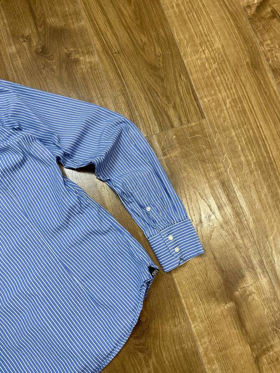 Balenciaga Vintage Balenciaga 90’s Y2K Button Ups Striped Blue Shirt Size US M / EU 48-50 / 2 - 14 Thumbnail