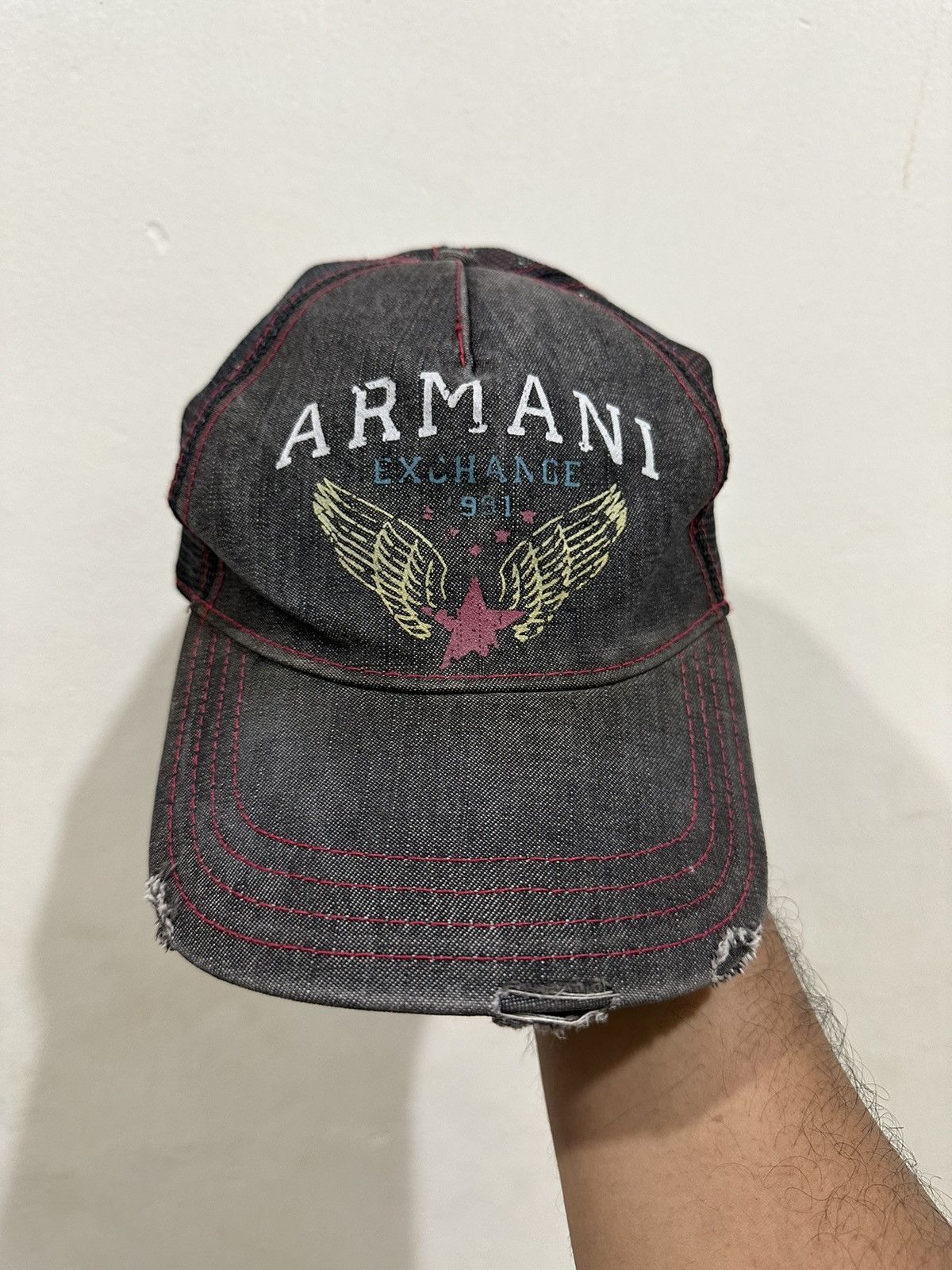 VTG Distress Armani Exchange Trucker Hat
