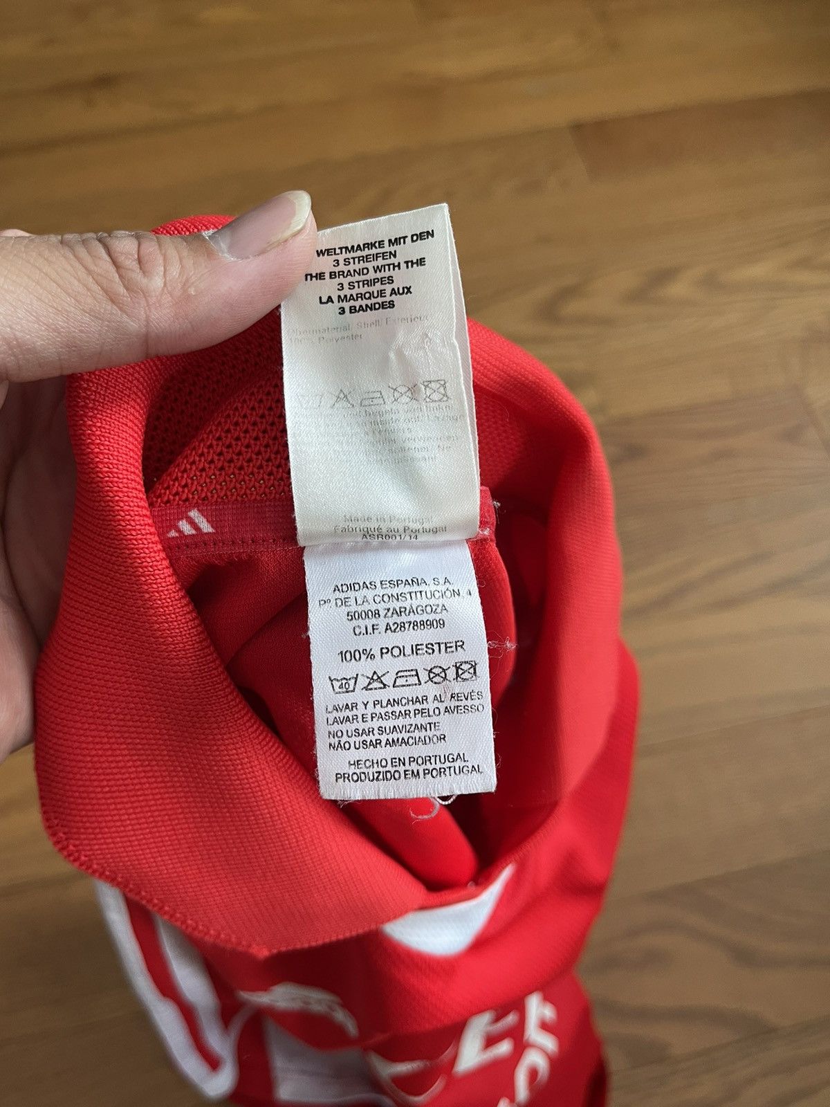 Adidas × Vintage Vintage Adidas SL Benfica Home Jersey Size US XL / EU 56 / 4 - 9 Thumbnail