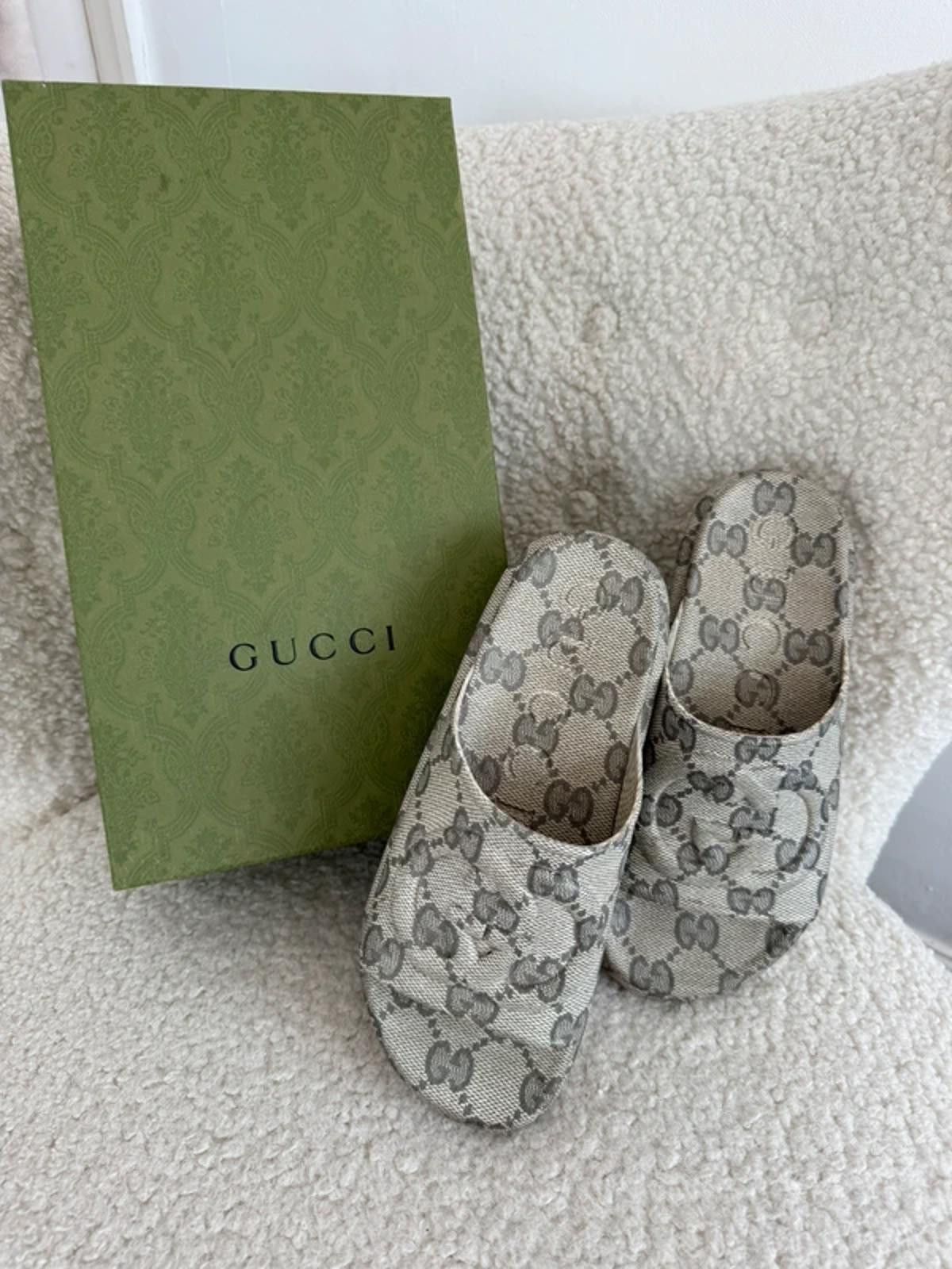 Gucci Gucci GG monogram platform slides Size US 8 / IT 38 - 4 Thumbnail