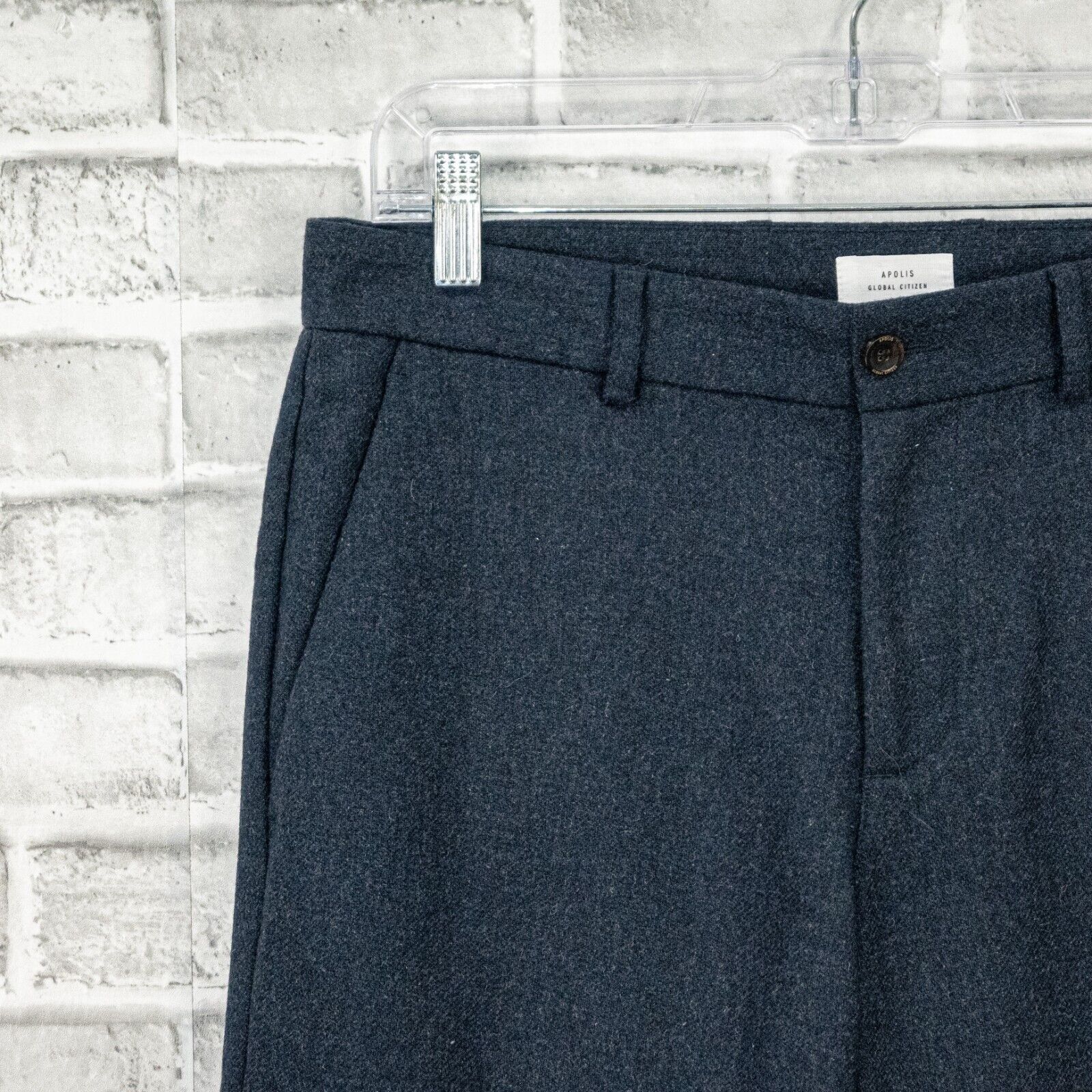 Apolis APOLIS Global Citizen Men's Wool Blend Trouser Pants Navy Size US 30 / EU 46 - 8 Thumbnail
