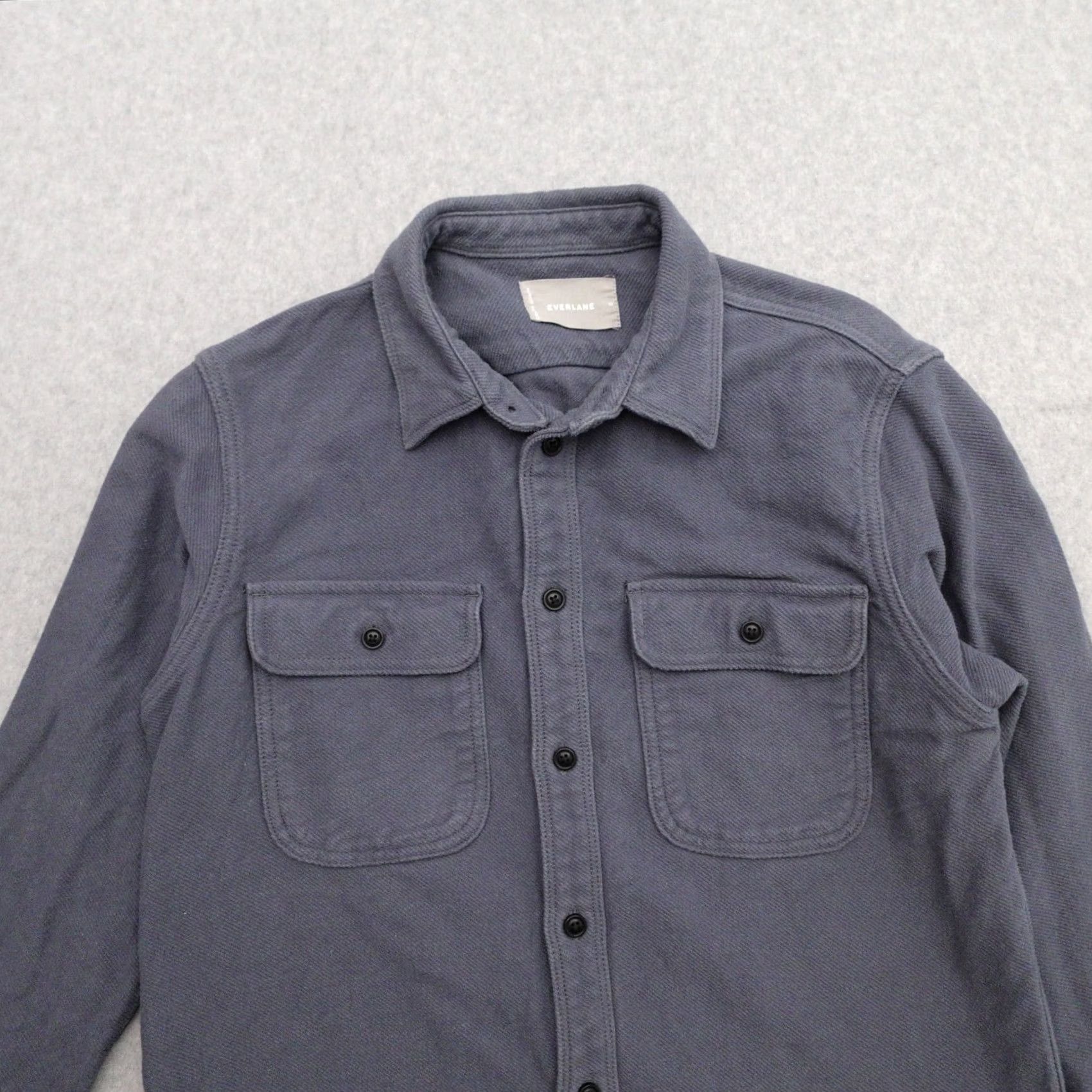 Everlane Everlane Jacket Women Medium Blue Shacket Oversized Button Up Casual 26x20 Size M / US 6-8 / IT 42-44 - 6 Thumbnail