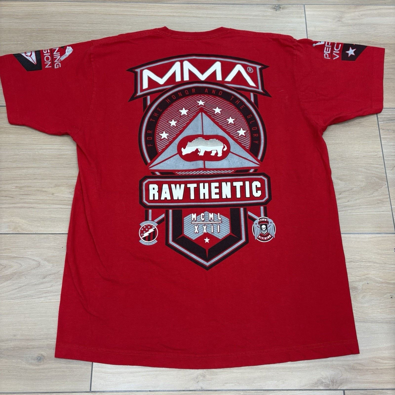 Ecko Unltd. Ecko Unltd MMA XL TShirt Y2K Red Short Sleeve Rawthentic Tee Size US XL / EU 56 / 4 - 2 Thumbnail