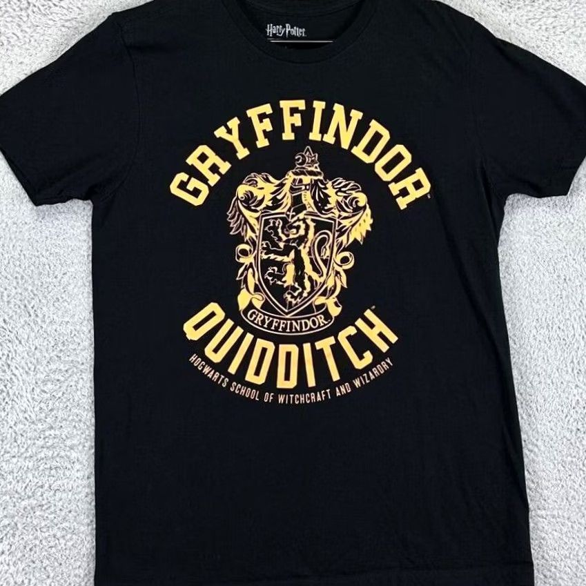 Vintage Harry Potter Gryffindor Quidditch T-Shirt Tee Adult Large Black 100% Cotton Mens Size US L / EU 52-54 / 3 - 2 Thumbnail