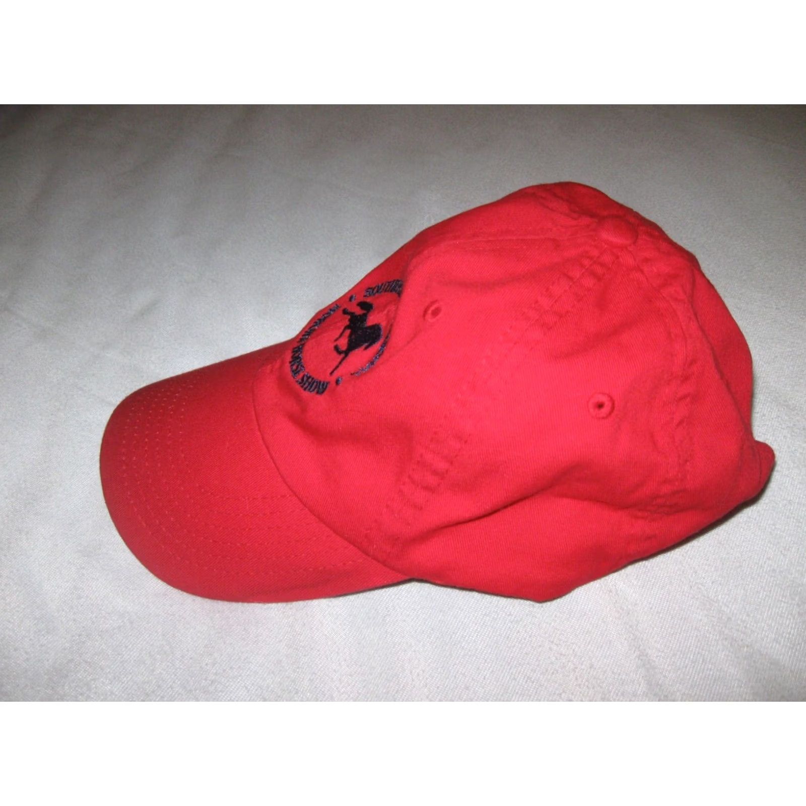 Vintage Hat Mens One Size Red SOUTHERN STATES Regional Morgan Horse Show Cap Adult EQUESTRIAN Size ONE SIZE - 2 Thumbnail