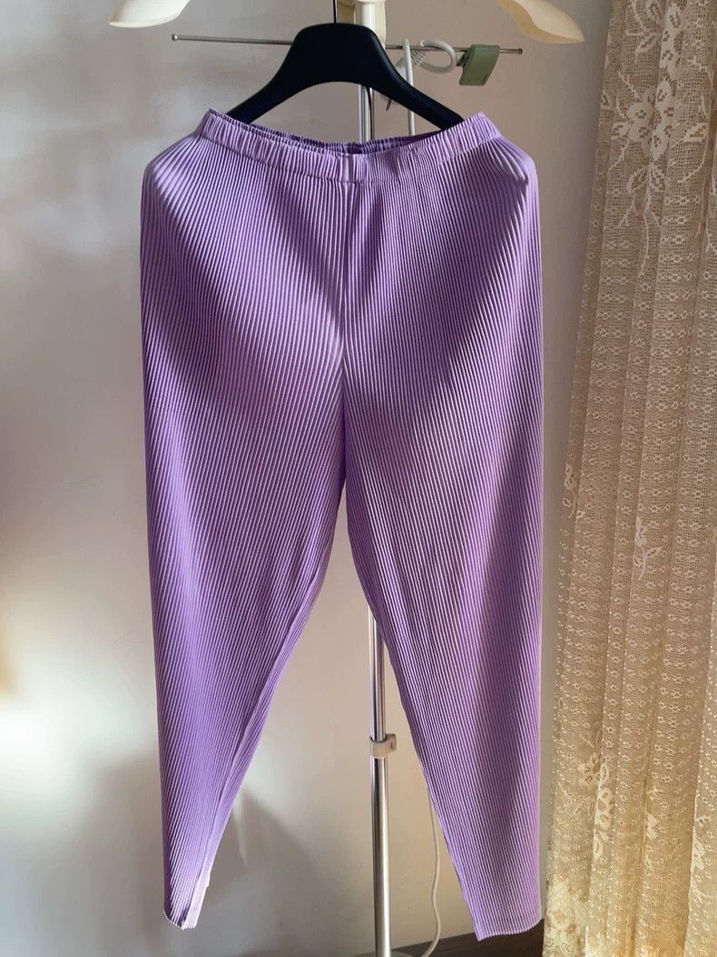 Issey Miyake Issey Miyake size:2 Purple pleated pants Size 42" / US 20 - 1 Thumbnail