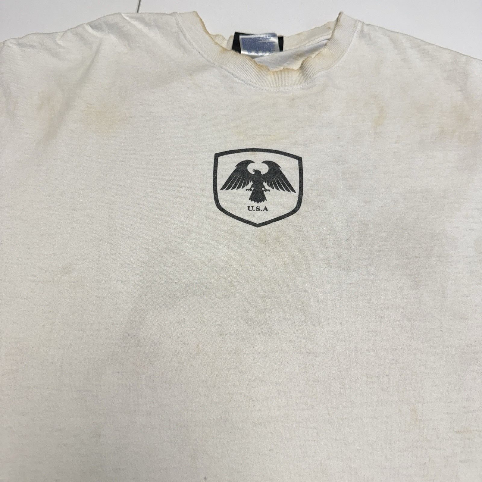 Vintage Vintage Saxon Motorcycle T Shirt Mens XL White Short Sleeve Size US XL / EU 56 / 4 - 6 Thumbnail