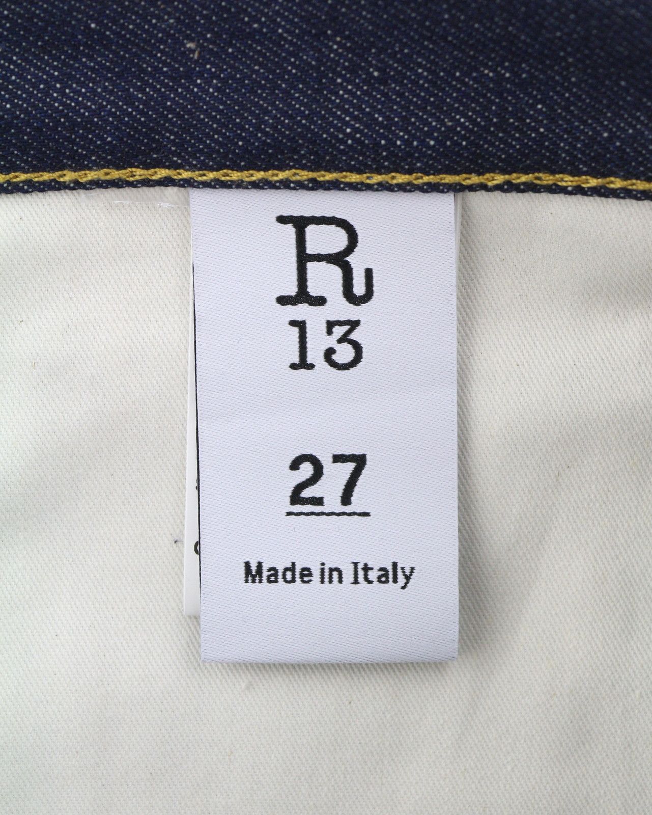 R13 LISA BAGGY 27 Bain Blue Rigid Denim 88192 Size 27" / US 4 / IT 40 - 6 Thumbnail