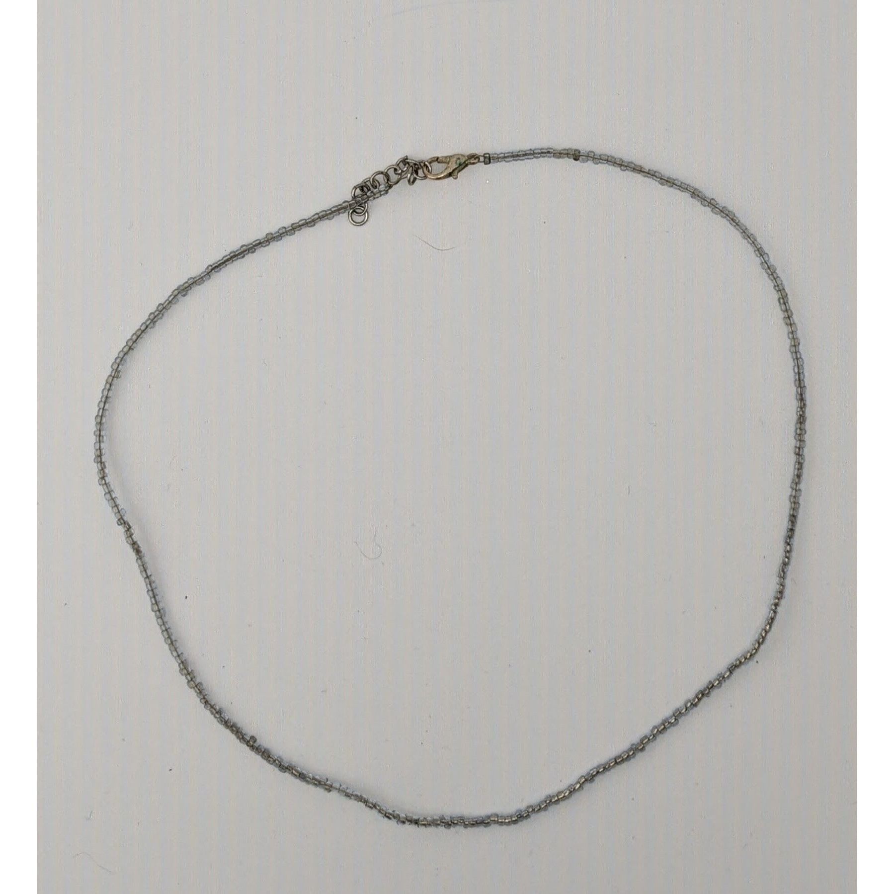 Handmade Simple Casual Handmade Silver-Tone Glass Beaded Necklace Size ONE SIZE - 4 Thumbnail