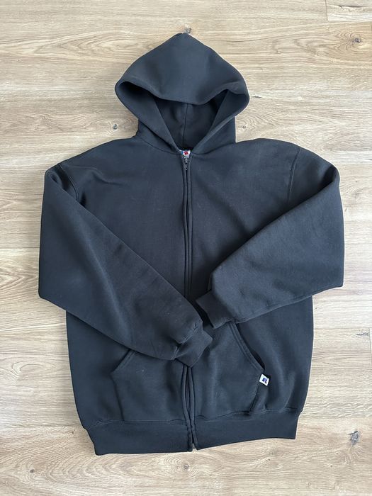 Russell Athletic Vintage Russell Athletic Zip Hoodie Black - 90s