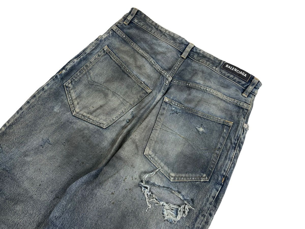 Balenciaga Balenciaga SS23 Mud Show Oil Spilled Destroyed Baggy Jeans Size US 32 / EU 48 - 5 Thumbnail