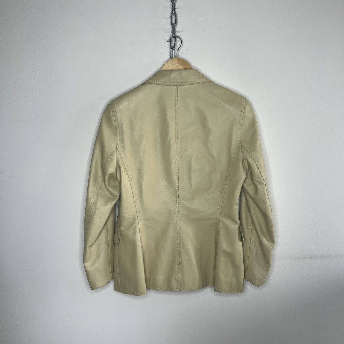 Escada Escada Nappa Leather Jacket Blazer Beige Luxury Size M / US 6-8 / IT 42-44 - 10 Thumbnail