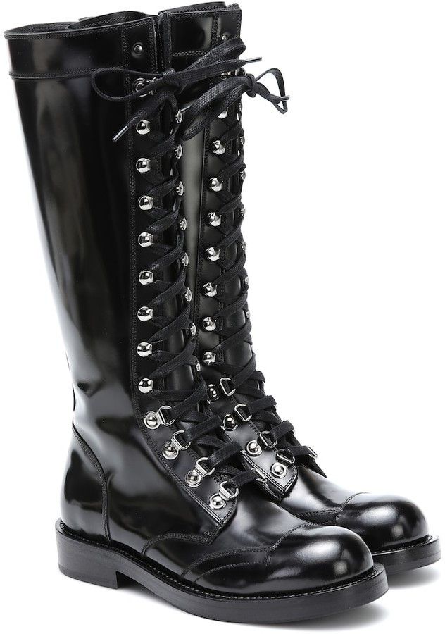Dolce & Gabbana o1y0825 Leather Boots in Black Size US 5.5 / IT 35.5 - 3 Thumbnail