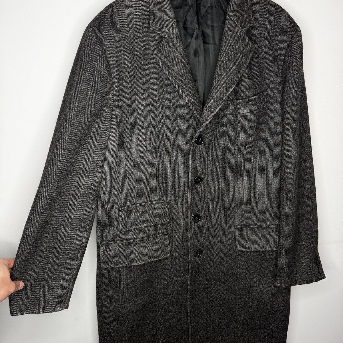 Hackett × Loro Piana Hackett London Loro Piana Wool Coat Jacket Brioni Gray Size US L / EU 52-54 / 3 - 6 Thumbnail