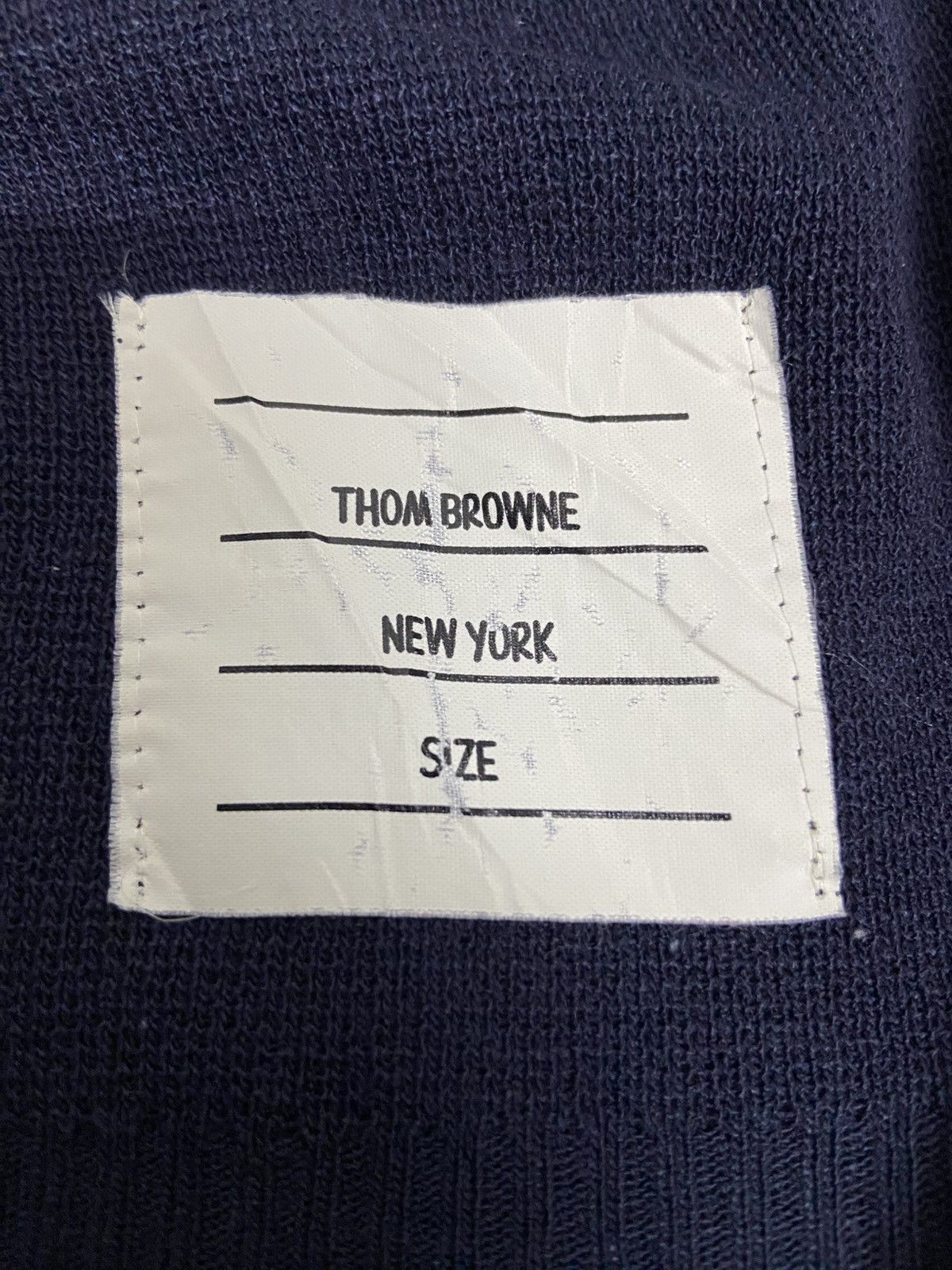 Thom Browne Thom Browne Navy Cashmere 4-bar Short Sleeve Tee Size US L / EU 52-54 / 3 - 7 Thumbnail