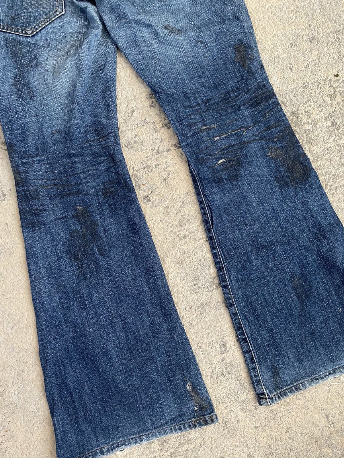 Tornado Mart Tornado Mart - Paint Coated Backlace Flare Denim Size US 31 - 9 Thumbnail