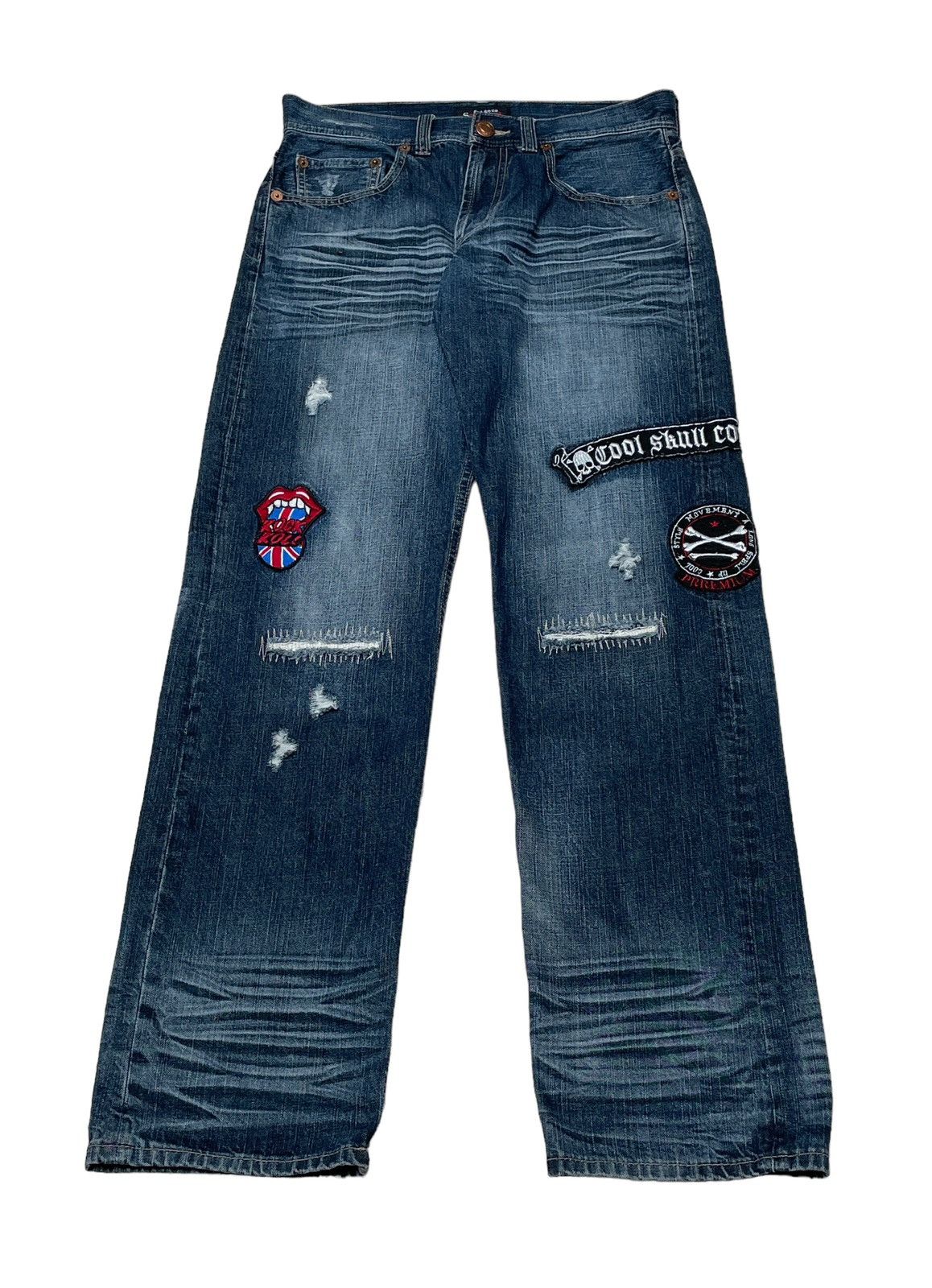 Japanese Brand × Vintage Vintage Japanese Brand Sorridere Patchwork Jeans 2000s Size US 31 - 1 Thumbnail