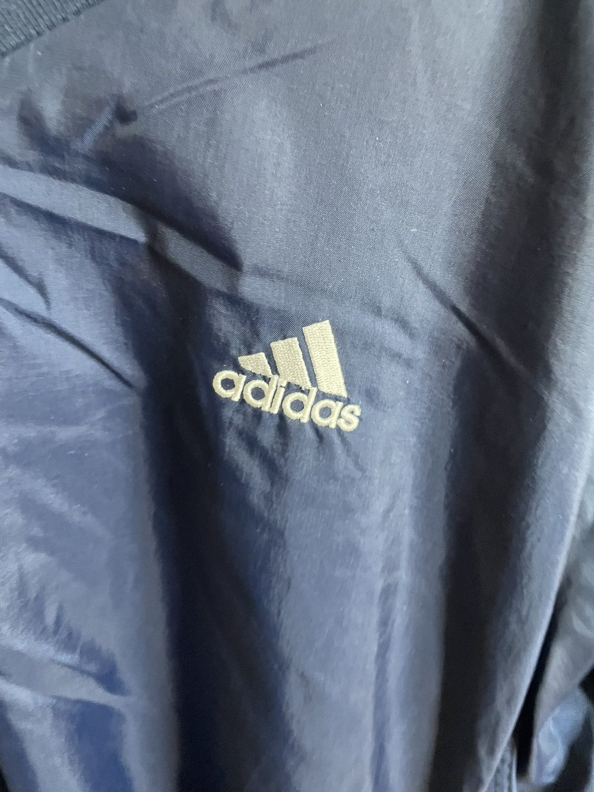 Adidas × Vintage 90s Adidas V-neck windbreaker Size US XL / EU 56 / 4 - 2 Thumbnail