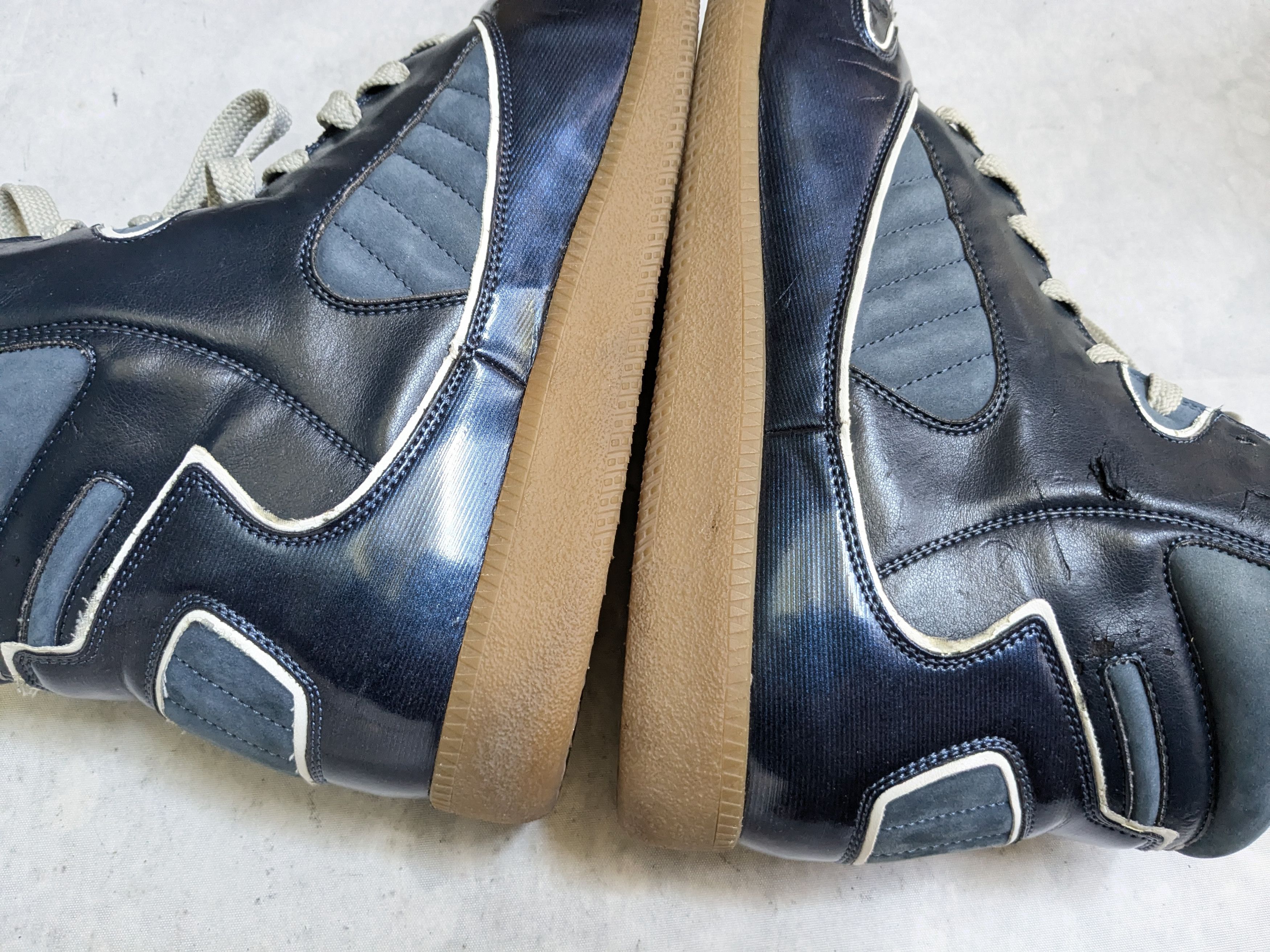 Maison Margiela Maison Margiela High Top Sneakers Blue 12 45 Leather Gum Size US 12 / EU 45 - 12 Thumbnail