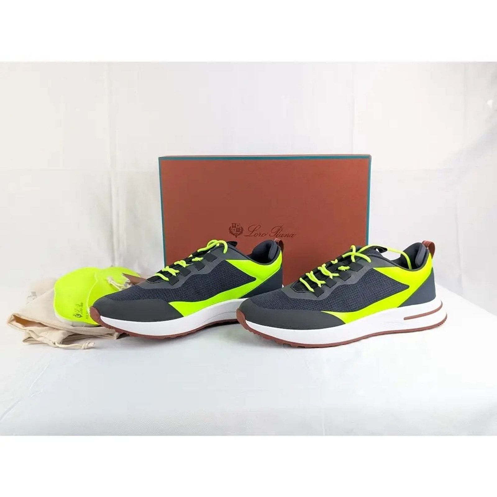 Loro Piana o1rshd1 Week_End Walk Mesh Tenis Low top Sneakers in Black Size US 12 / EU 45 - 11 Thumbnail