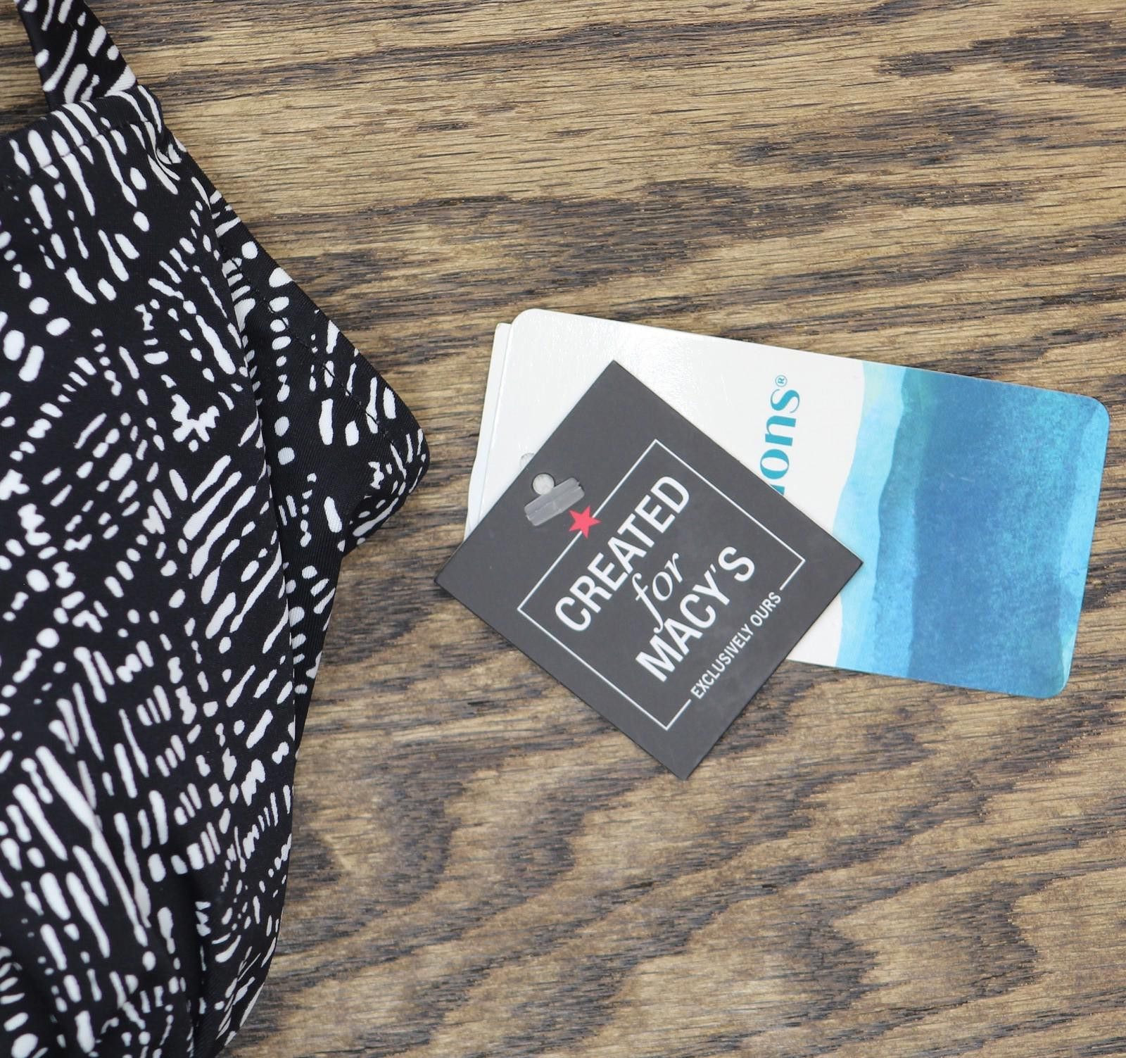 Other Nwt Swim Solutions Tier Tankini Swim Top Black / White 8 Size ONE SIZE - 3 Thumbnail