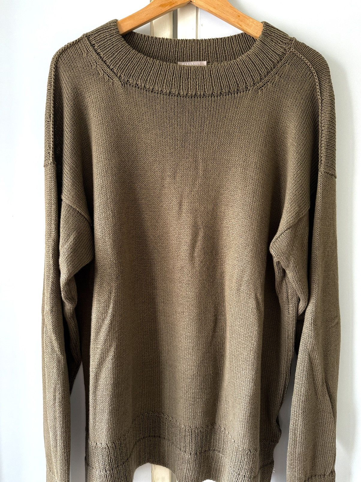 Margaret Howell Men’s Margaret Howell Simple Guernsey Sweater in Olive Sz S Size US S / EU 44-46 / 1 - 5 Thumbnail