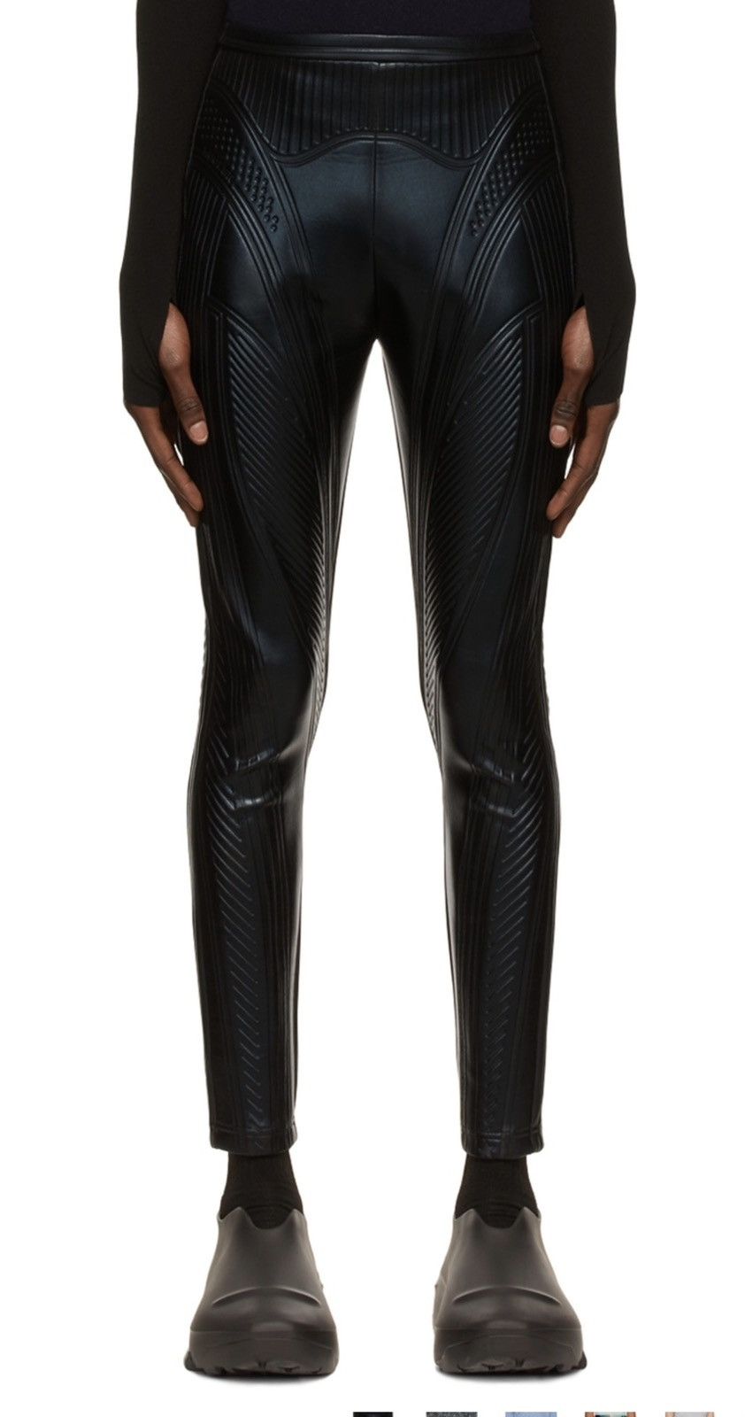 Mugler Mugler Black Polyester Trousers Size US 36 / EU 52 - 3 Thumbnail