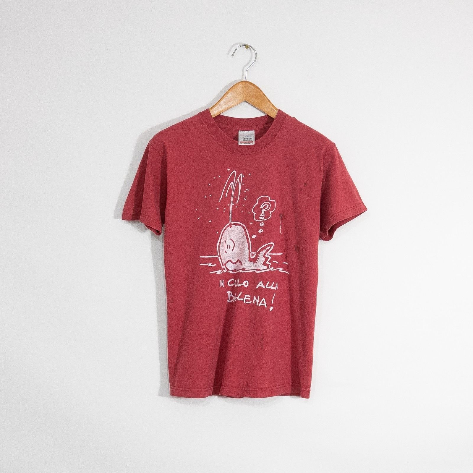 Vintage Vintage Italian Funny Whale Vulgar Humor T Shirt Mens Small Size US S / EU 44-46 / 1 - 1 Thumbnail