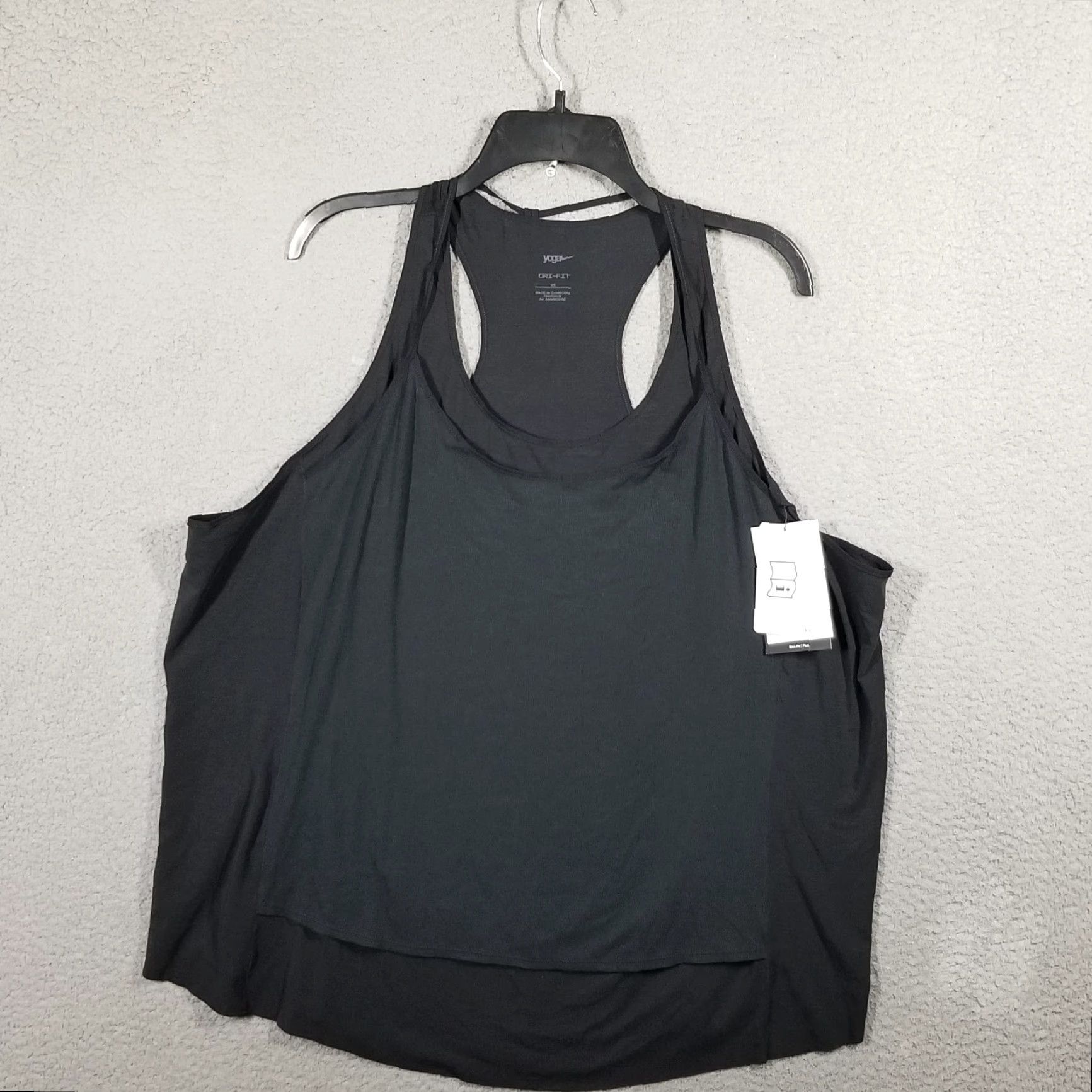 Nike Nike Yoga Tank Woman 2X Black Racerback Swoosh Activewear Tank Ladies 2X Size XXL / US 16-18 / IT 52-54 - 2 Thumbnail