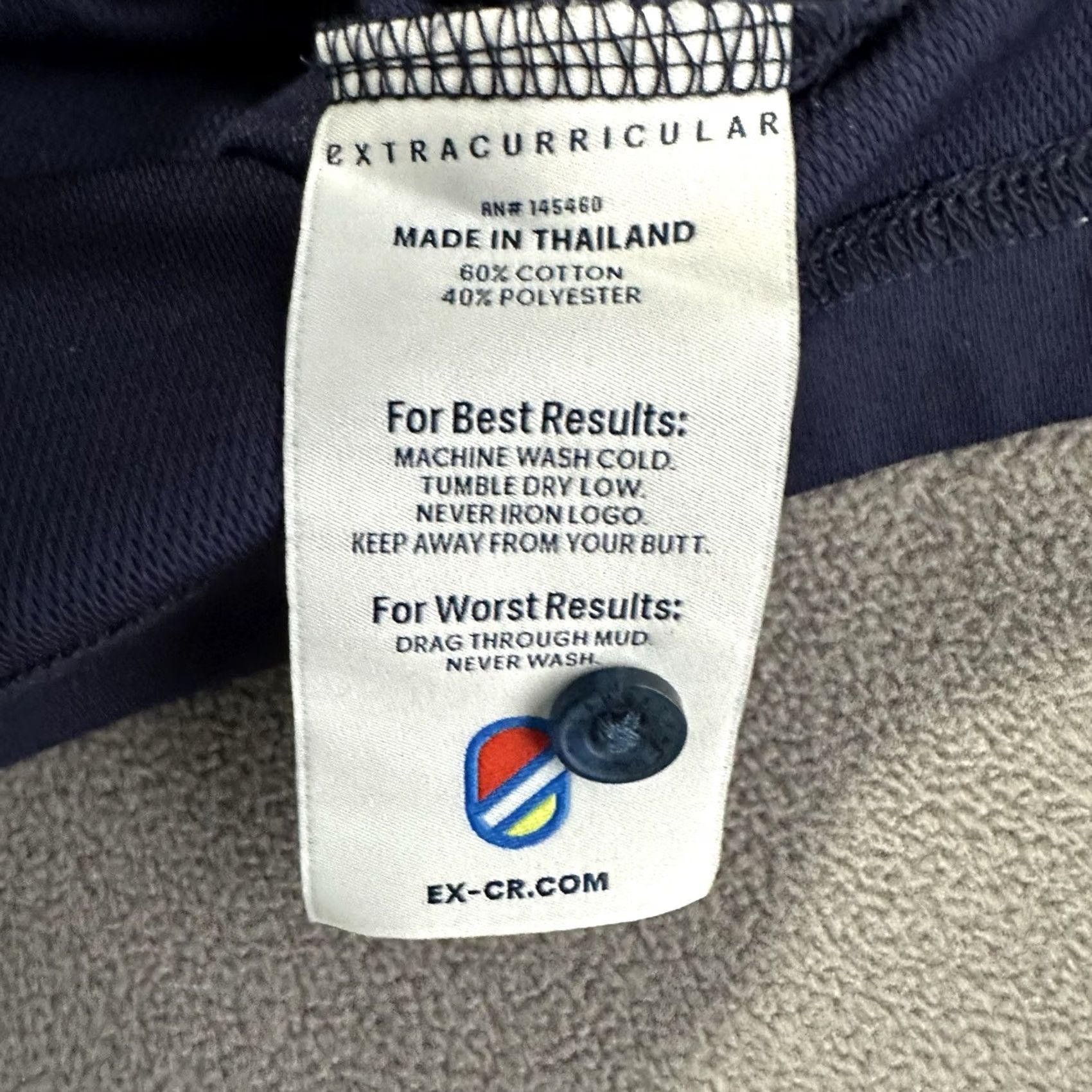 Vintage Extracurricular Polo Shirt Mens Large Navy Blue Performance Golf Striped Collar Size US L / EU 52-54 / 3 - 5 Thumbnail
