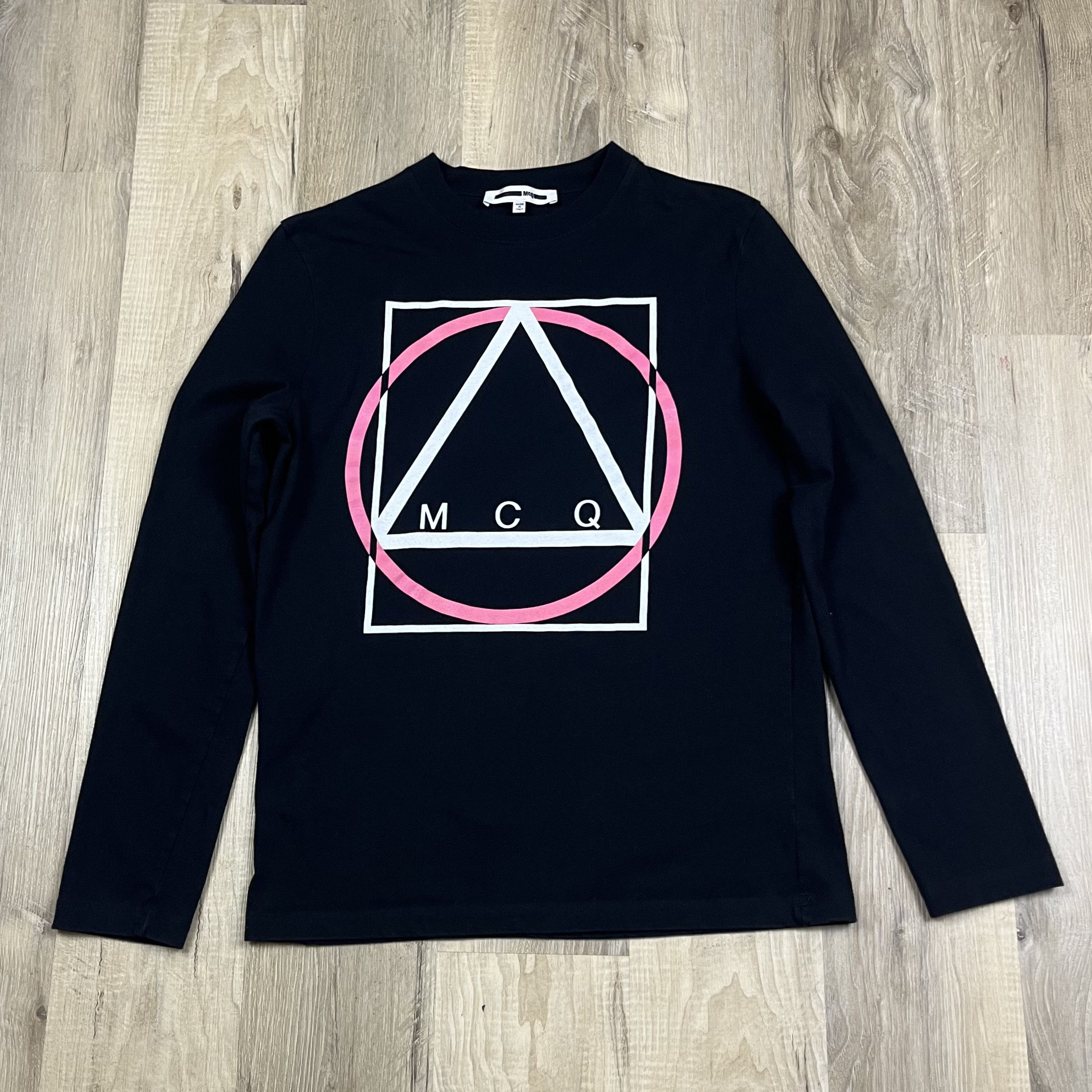 Alexander McQueen Alexander McQueen MCQ Black Longsleeve T-shirt Triangle Size US M / EU 48-50 / 2 - 2 Thumbnail