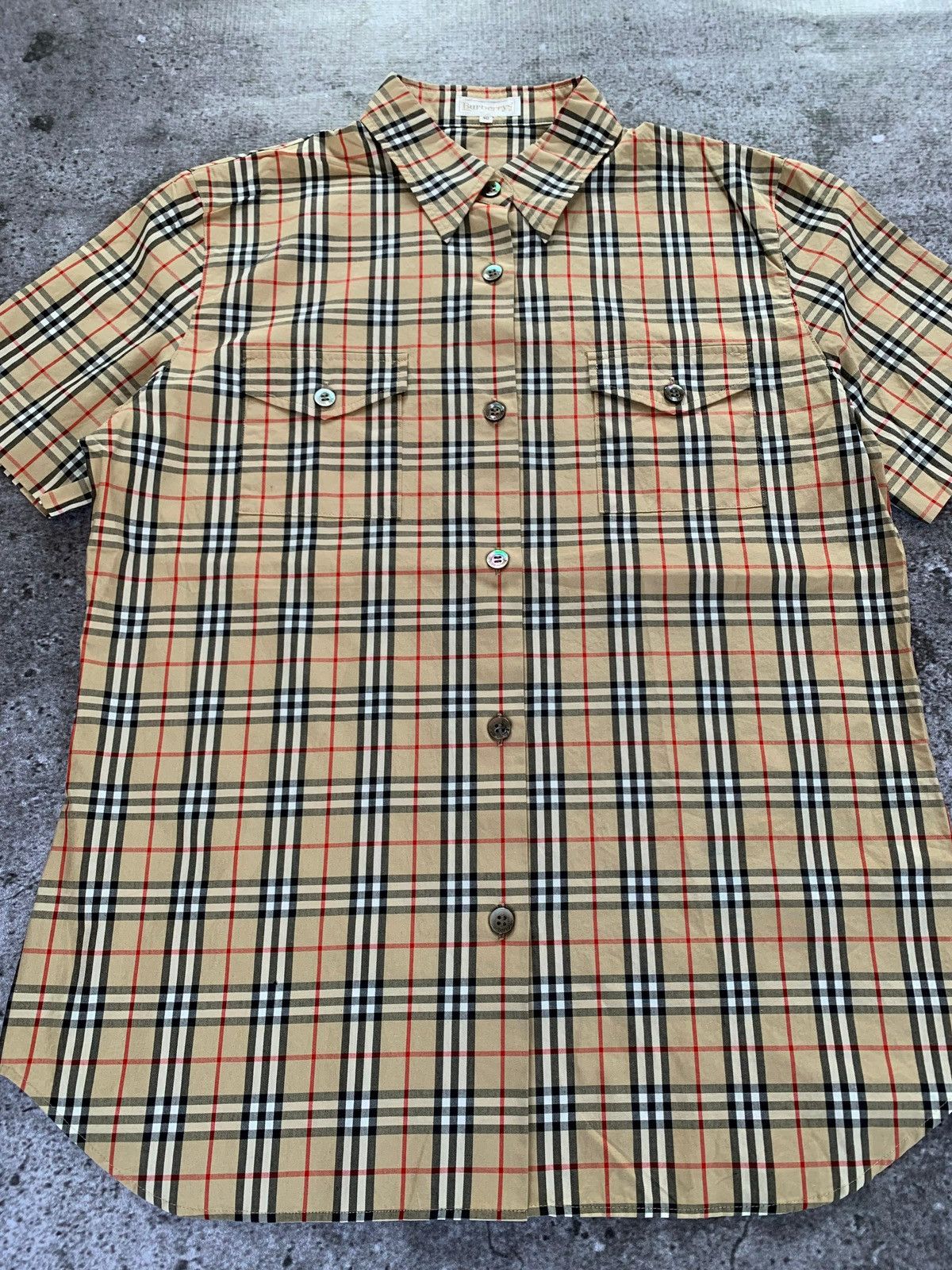 Burberry Vintage Burberrys Nova Check Button Shirt Size S / US 4 / IT 40 - 3 Thumbnail