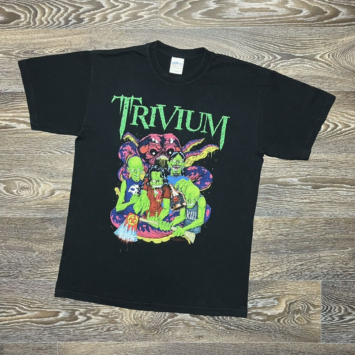 Band Tees TRIVIUM Goblin Kill 2009 Black Concert Rock Band T-shirt Size US M / EU 48-50 / 2 - 1 Thumbnail