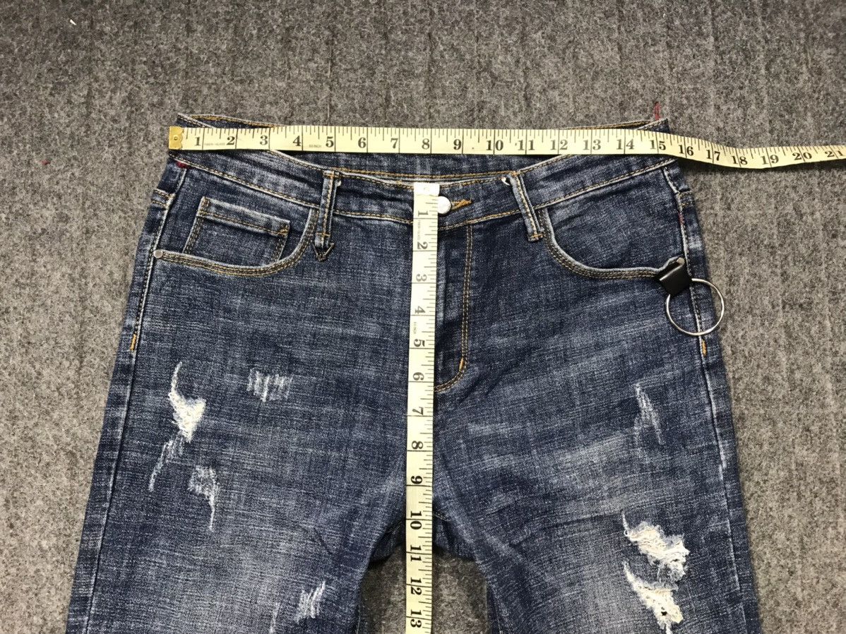 Vintage Oeo H5 Indigo Jeans Straight Cut Faded Distressed Design Size US 30 / EU 46 - 8 Thumbnail