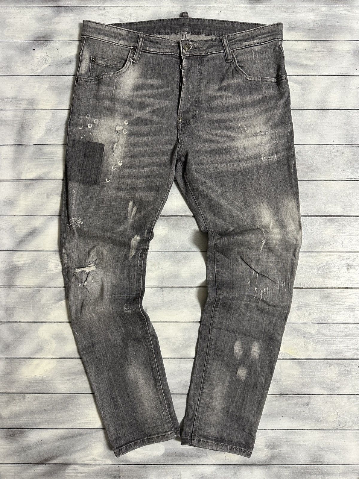 Dsquared2 Rare Luxury SS21 DSquared2 Tidy Biker Jean Distressed Size US 32 / EU 48 - 2 Thumbnail