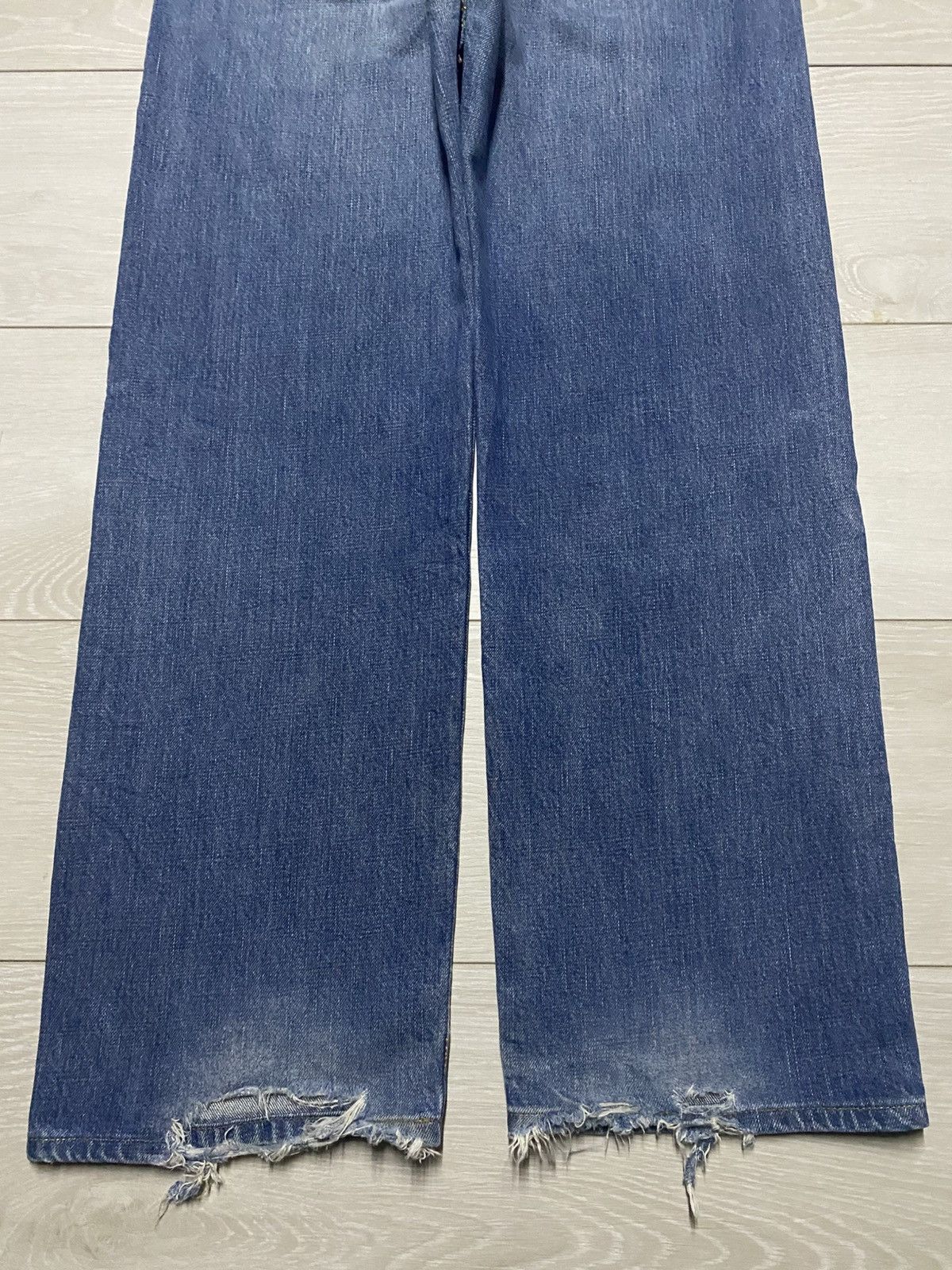 45rpm 45Rpm Grunge Distressed Baggy Wide Leg Jeans Size US 31 - 6 Thumbnail