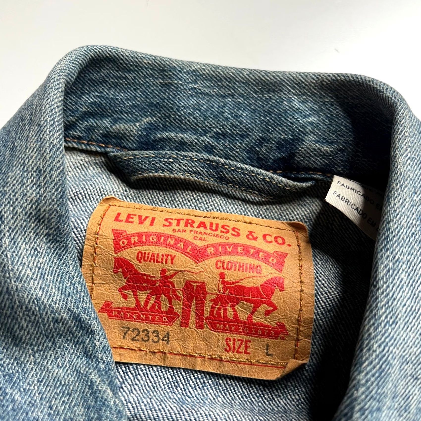 Levi's Levi's Mens Jacket Trucker Jacket Denim Blue Jean Jacket L Size US 33 - 6 Thumbnail