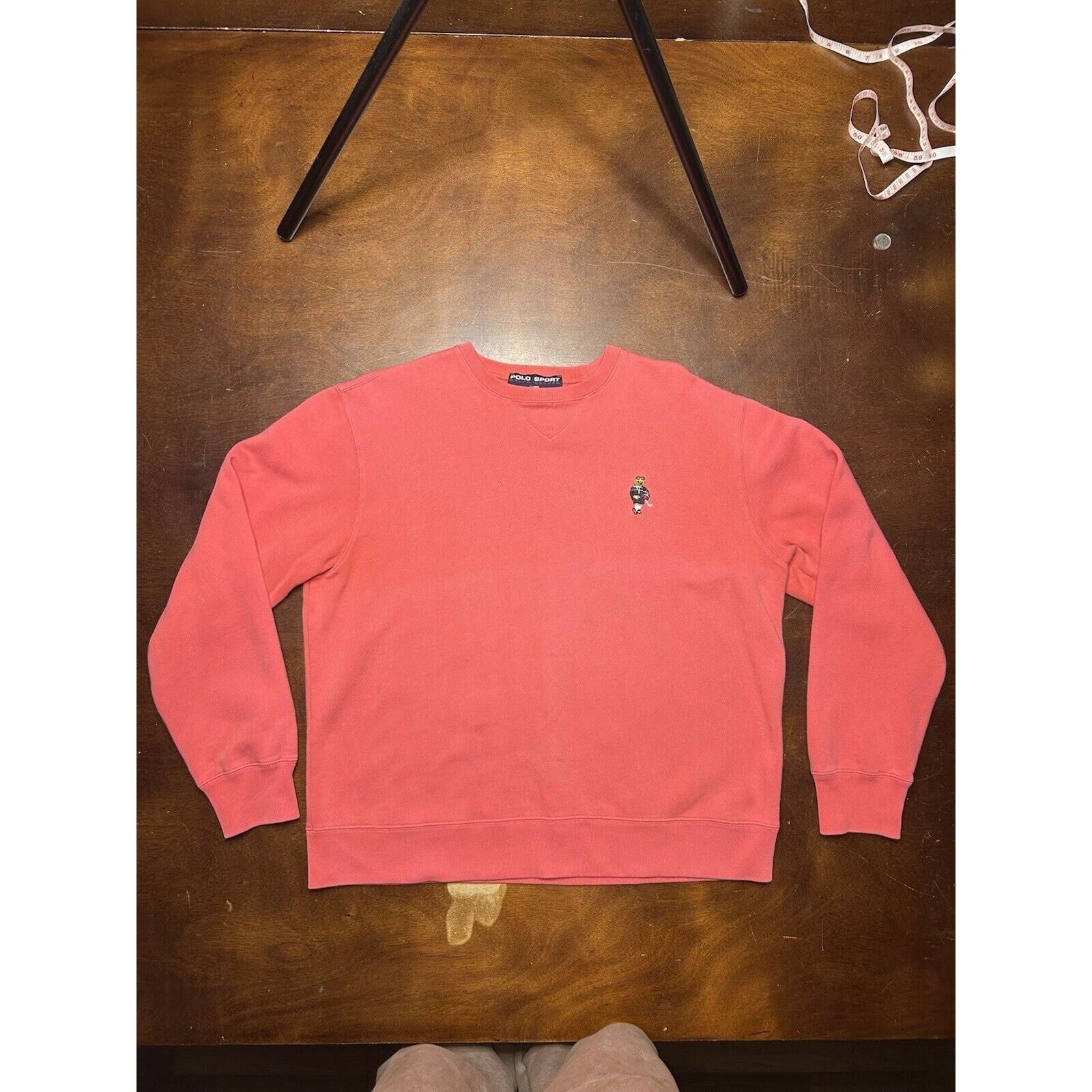 Polo Ralph Lauren 90s/Y2K Polo Sport Ralph Lauren Golf Polo Bear Pink Crewneck Size US M / EU 48-50 / 2 - 8 Thumbnail
