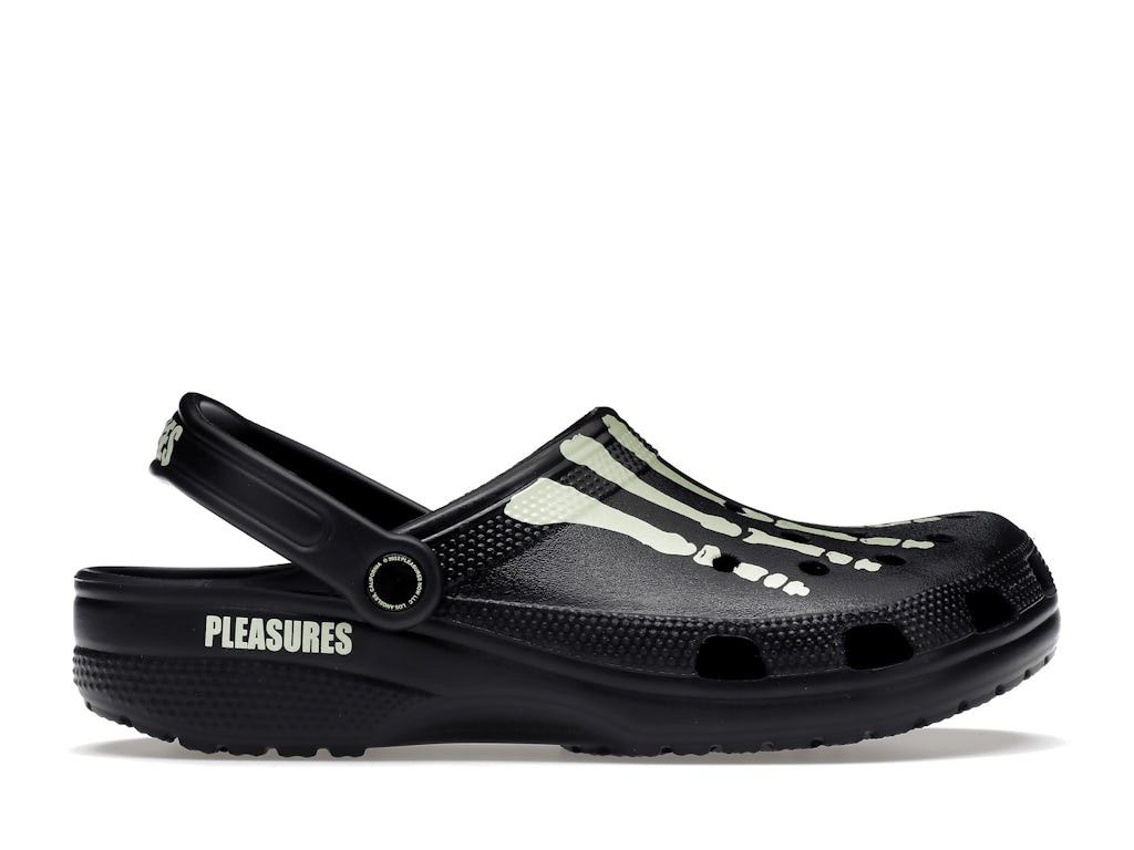 Crocs × Pleasures Skeleton Glow Clogs - Pleasures x Crocs Sandals Black Slides Size US 8 / EU 41 - 4 Thumbnail