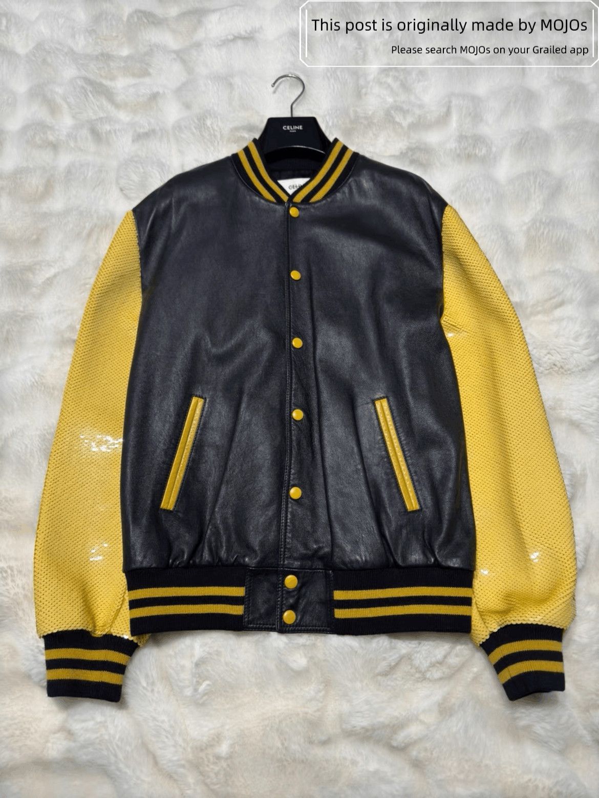 Celine Sz 50 Celine Scale Sleeves Leather Jacket Size US M / EU 48-50 / 2 - 2 Thumbnail
