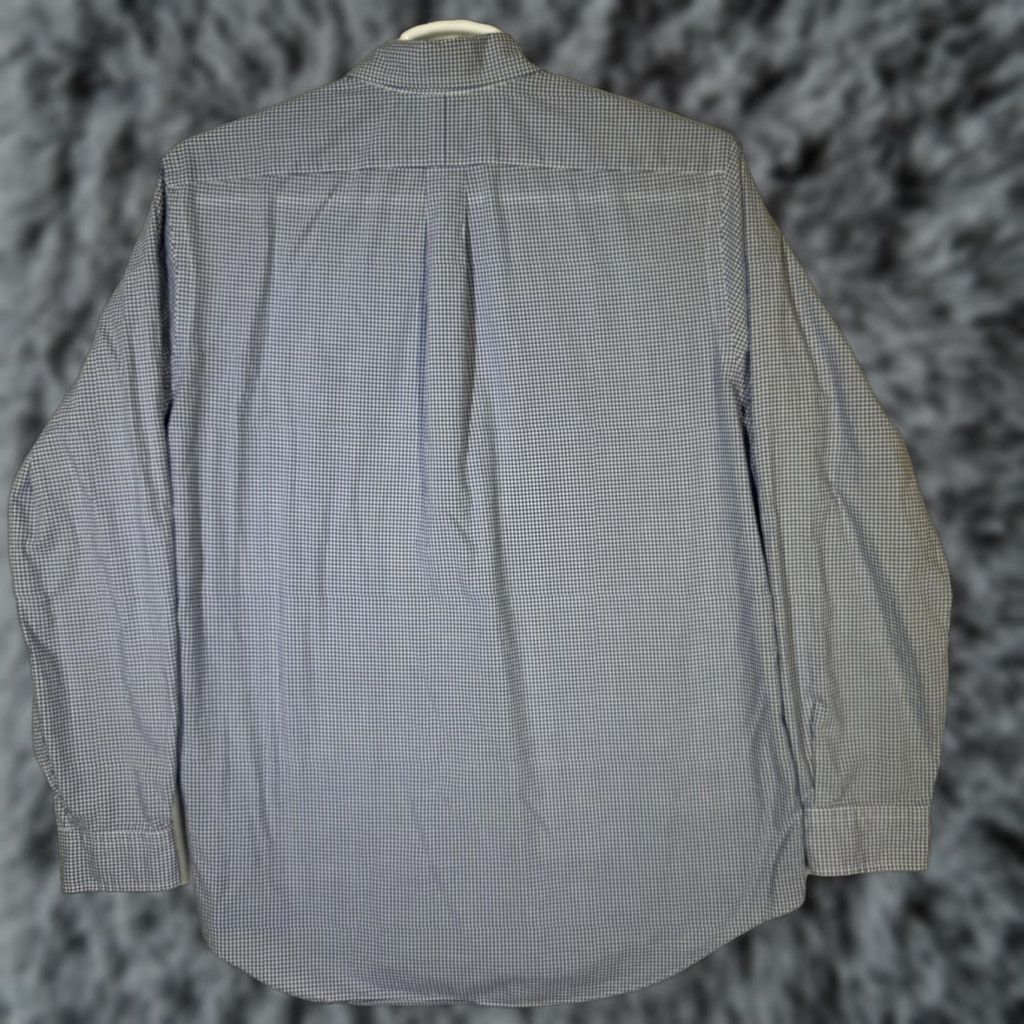 Ralph Lauren Ralph Lauren Button-Down Shirt Mens XL Blue White Gingham Check Long Sleeve Stretch Embroidered Pony Polo Size US L / EU 52-54 / 3 - 1 Thumbnail