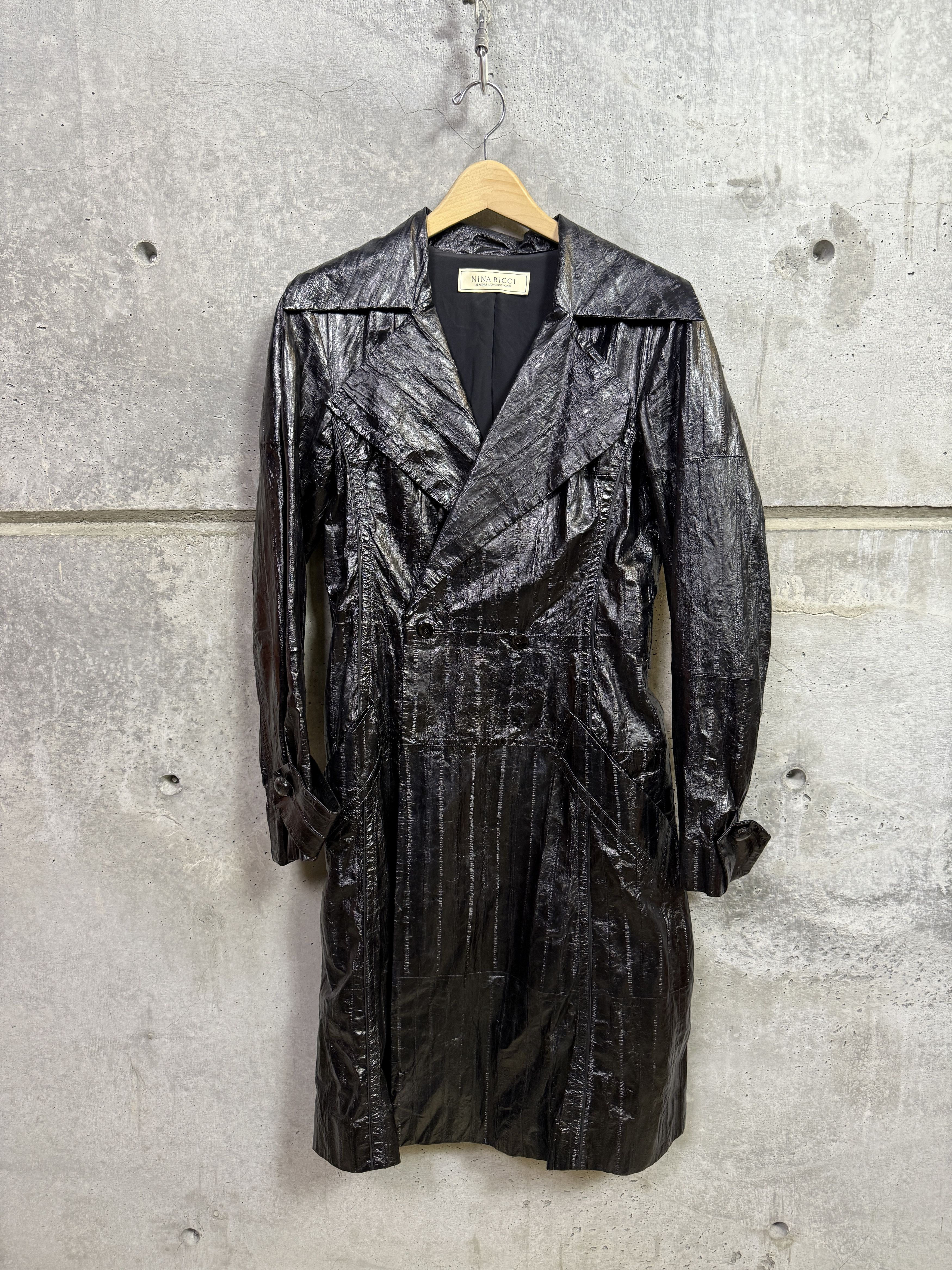 Nina Ricci Nina Ricci Crinkled Eel Trench Coat Size XS / US 0-2 / IT 36-38 - 1 Thumbnail