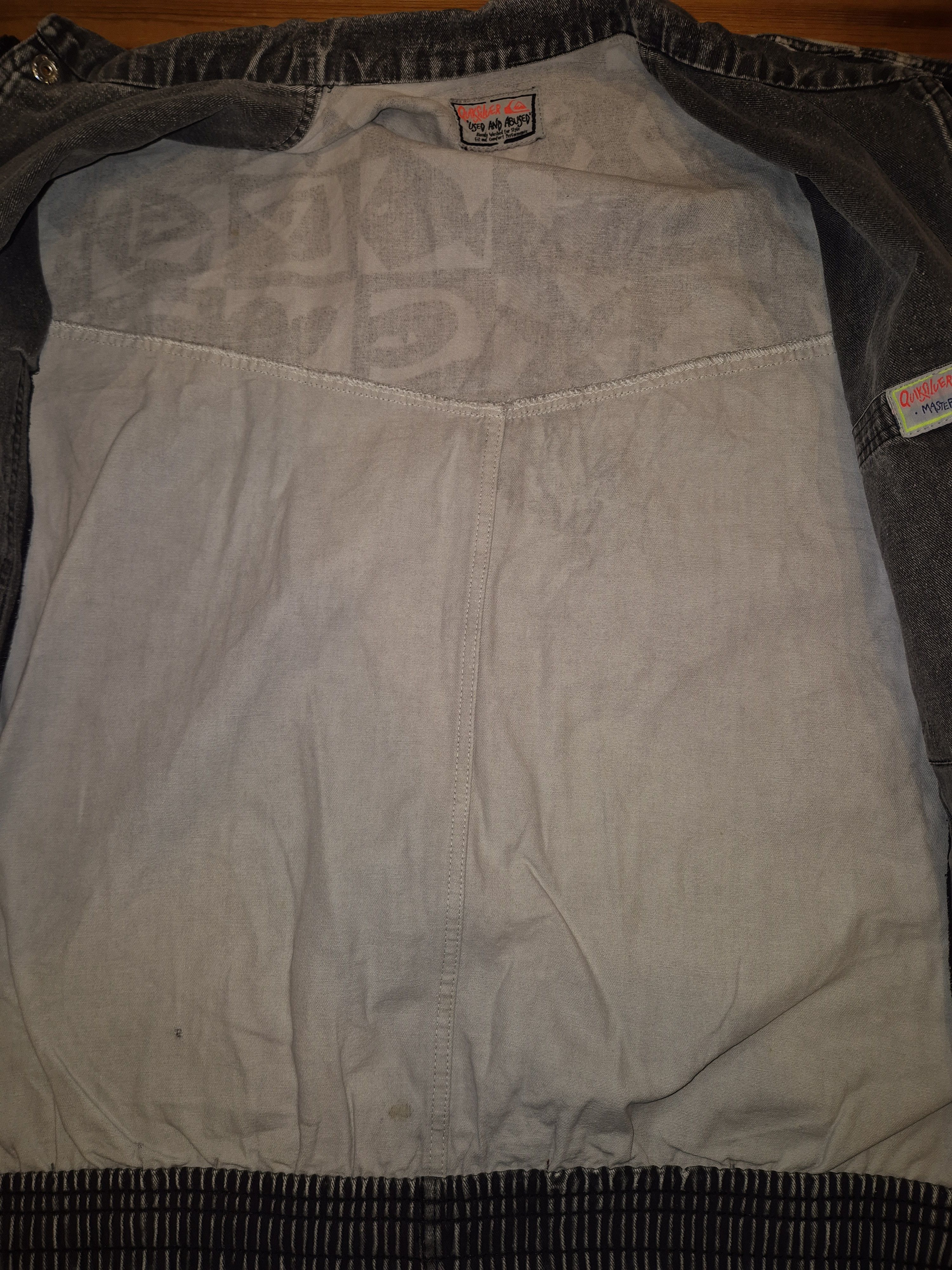Quiksilver Quiksilver Used and Abused Rare 1988 Denium Jacket Size XL Size US XL / EU 56 / 4 - 9 Thumbnail