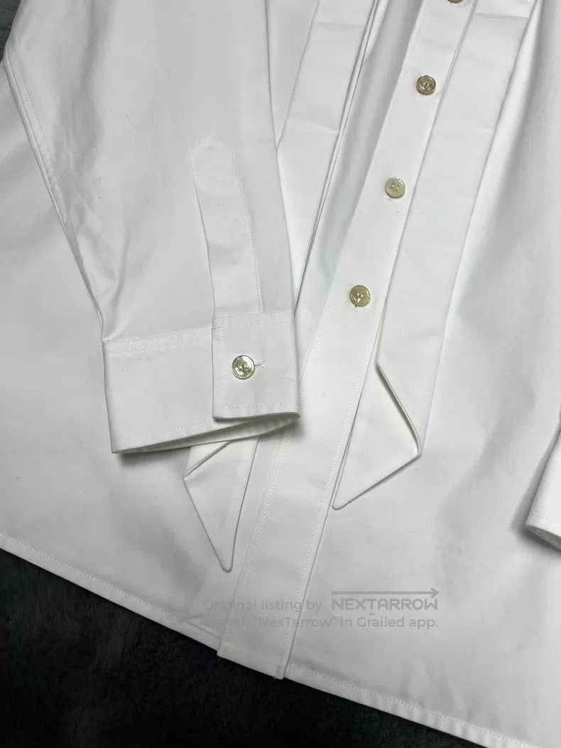 Saint Laurent Paris Saint Laurent Paris size 37 White Bowtie Accordion Shirt i Size US M / EU 48-50 / 2 - 5 Thumbnail