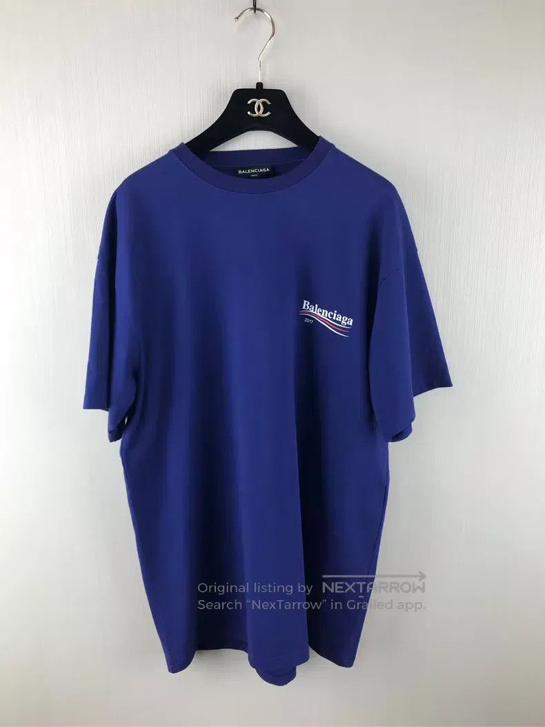 Balenciaga Balenciaga Blue Coke short-sleeved shirt Size US XS / EU 42 / 0 - 1 Thumbnail