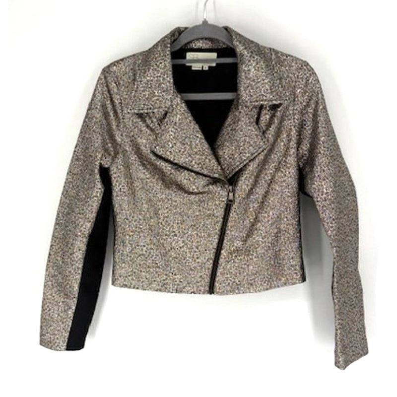 Sachin & Babi SACHIN + BABI Metallic Moto Jacked in Gold & Silver Size S / US 4 / IT 40 - 5 Thumbnail