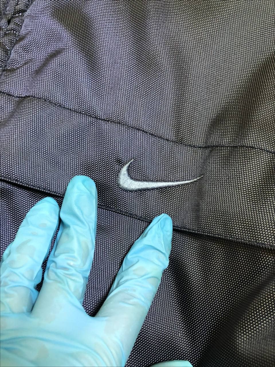 Nike Vintage 90's Nike Big Swoosh Logo Drill Parka Jacket Y2K Size US L / EU 52-54 / 3 - 7 Thumbnail